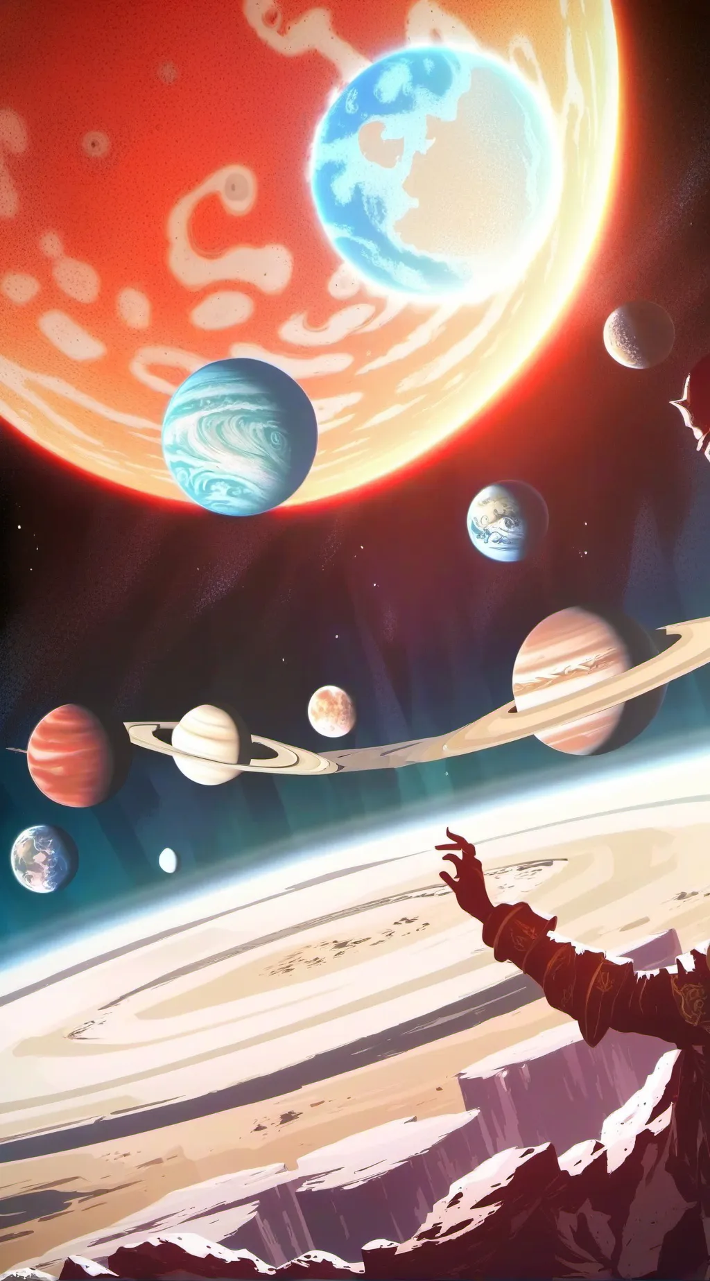 ai character: Solar balls PT1. background