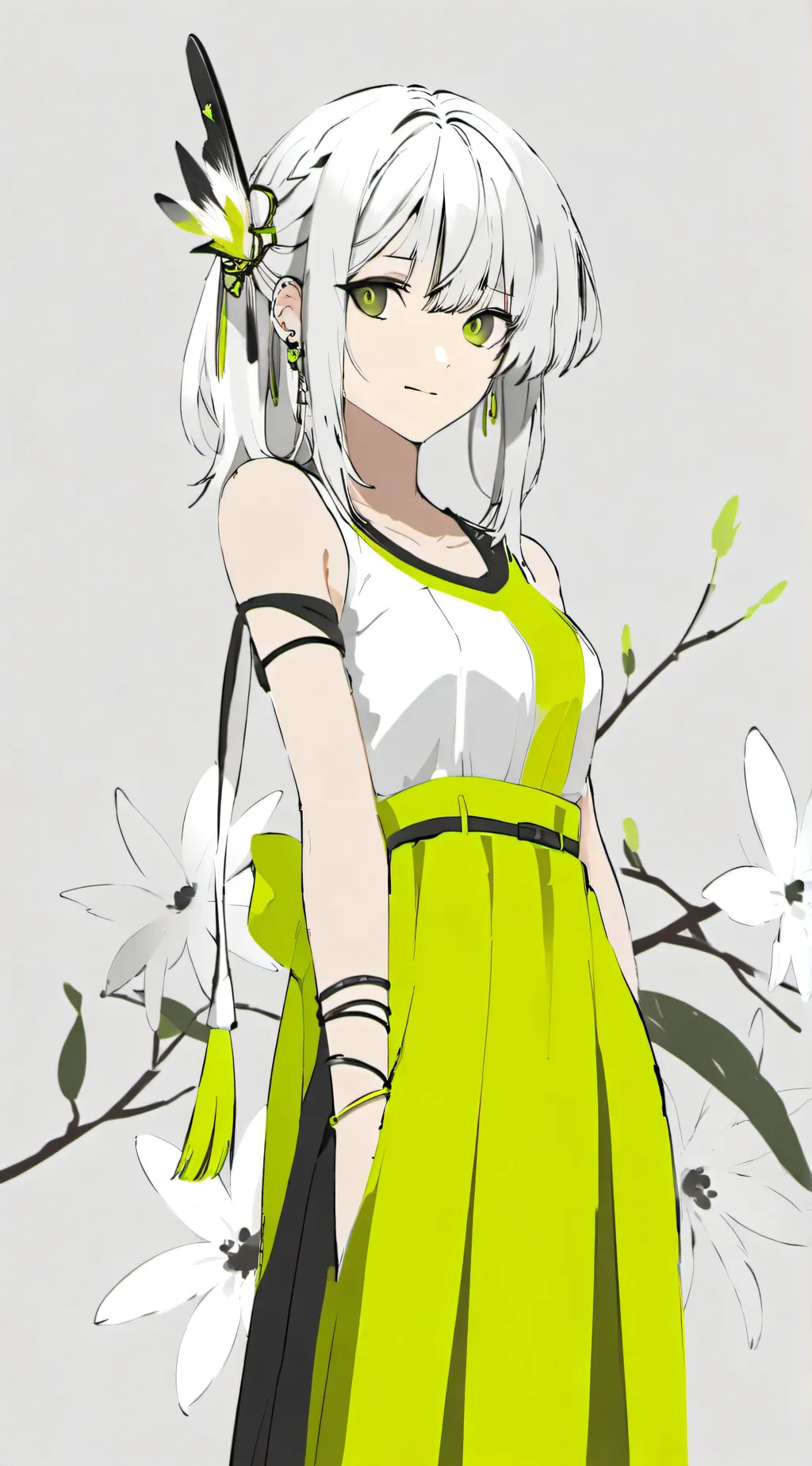 ai character: cat girl background