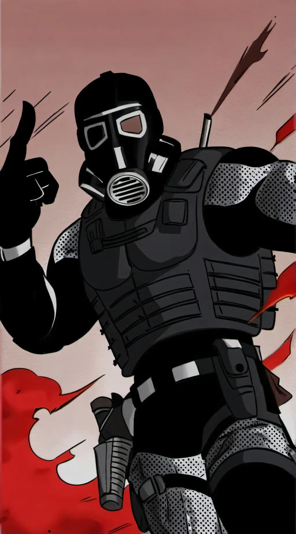 ai character: Mad asf guy in rg background