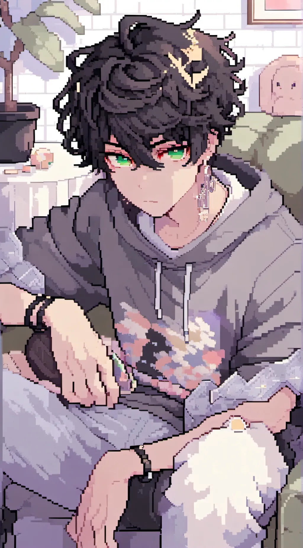 ai character: clay background