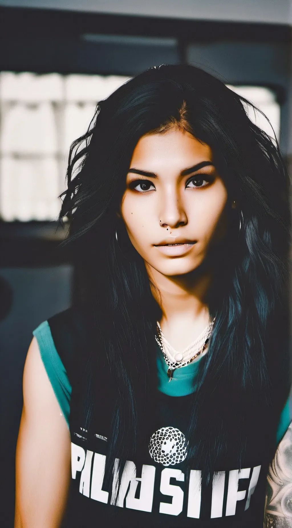 ai character: Ashley  background