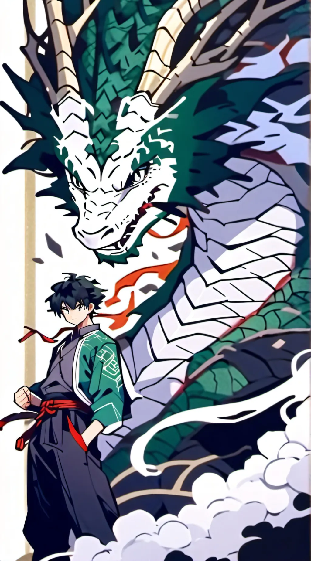 ai character: Dragon izuku background