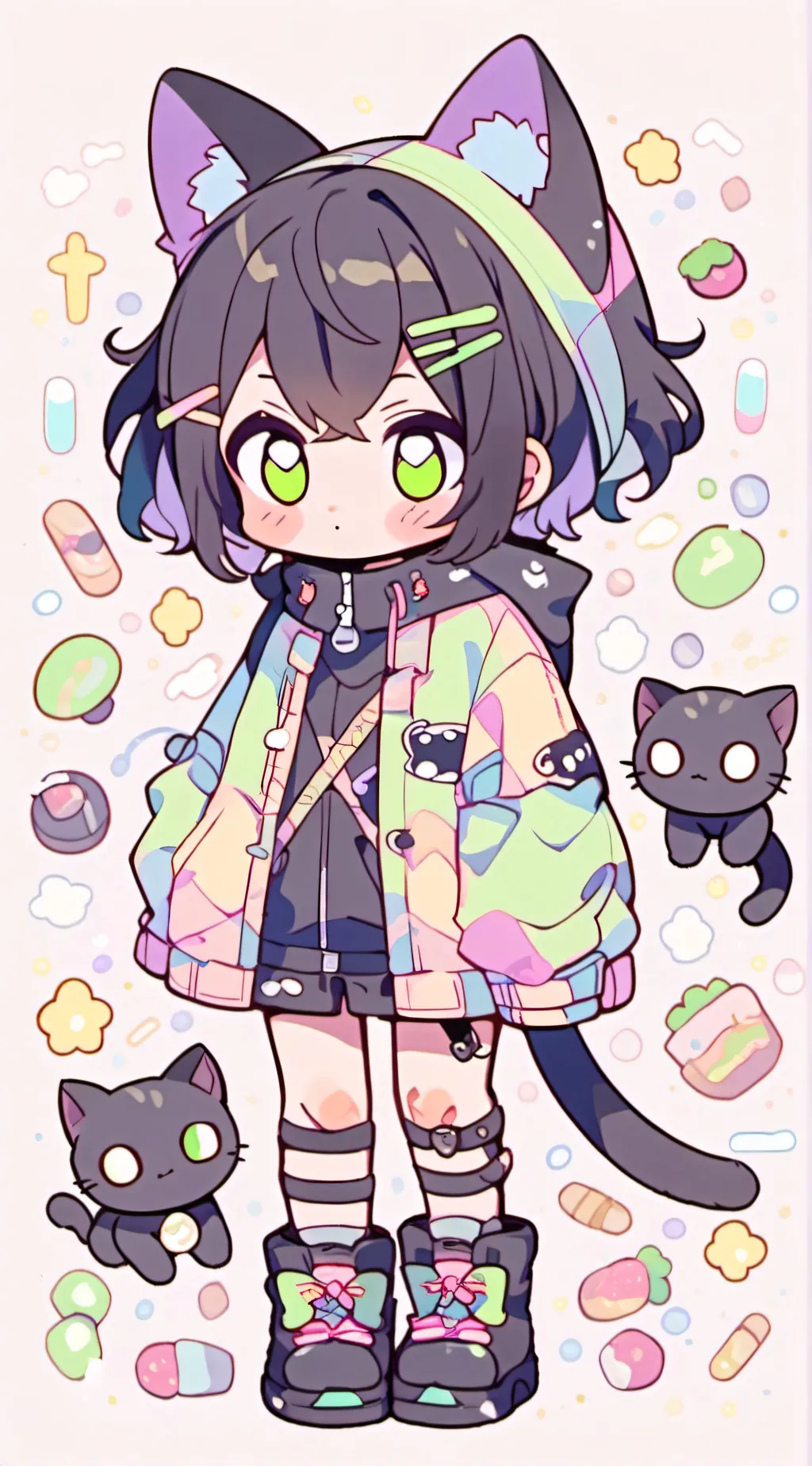 ai character: Shade & middy background