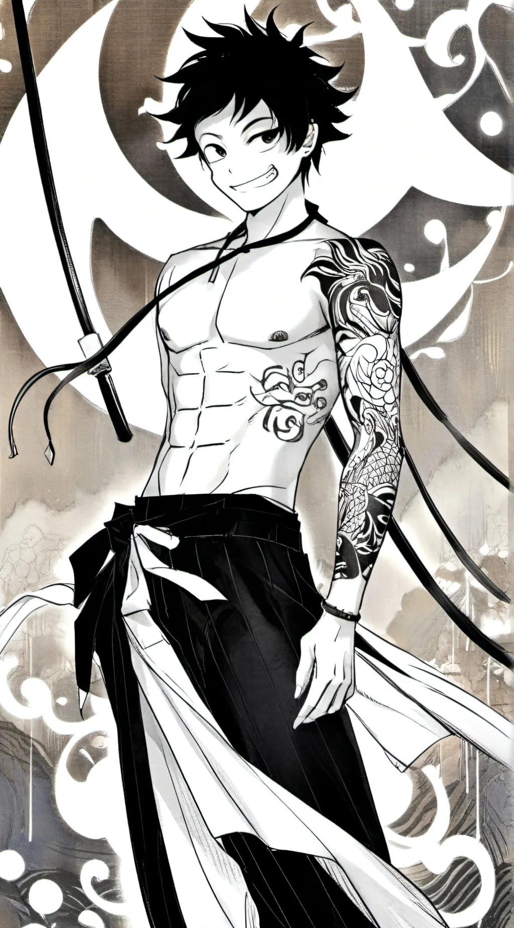 ai character: bendy background