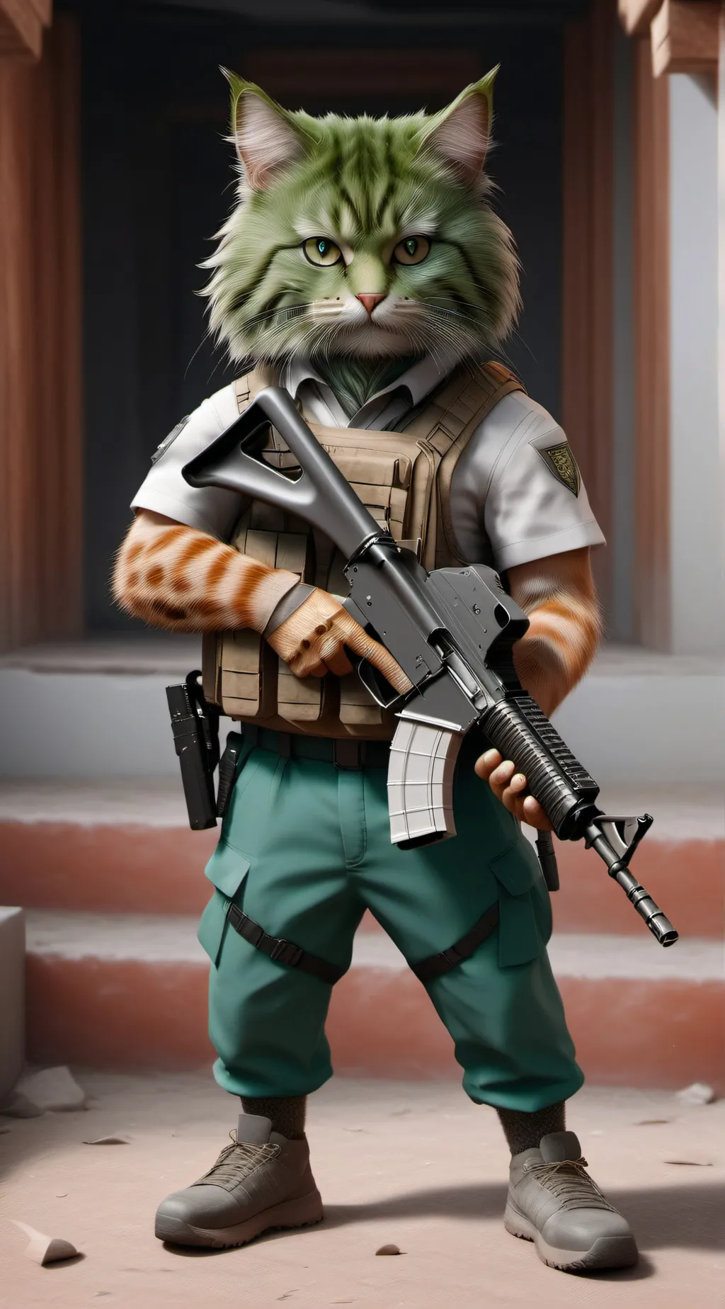 ai character: War Cat background