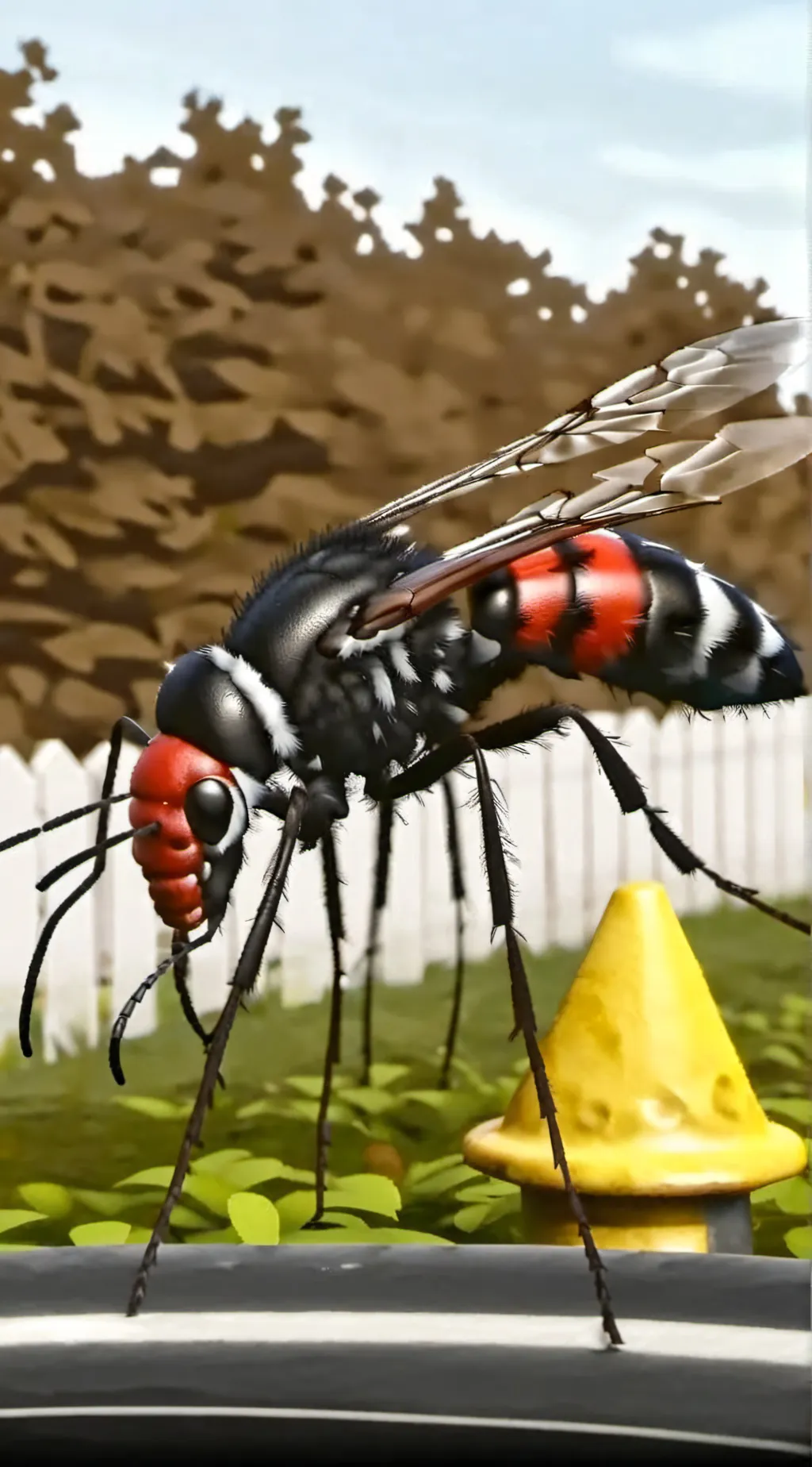 ai character: 10,000 mosquitoes background