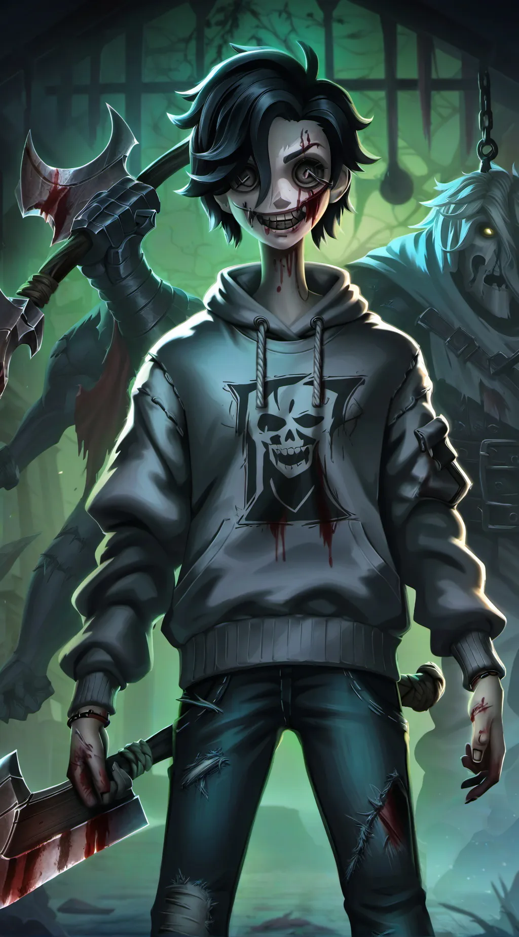 ai character: FEMALE CARTOON CAT background