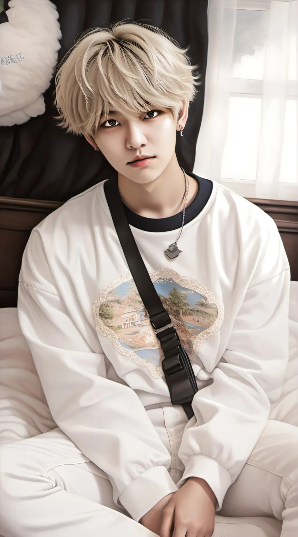 ai character: V from bts background