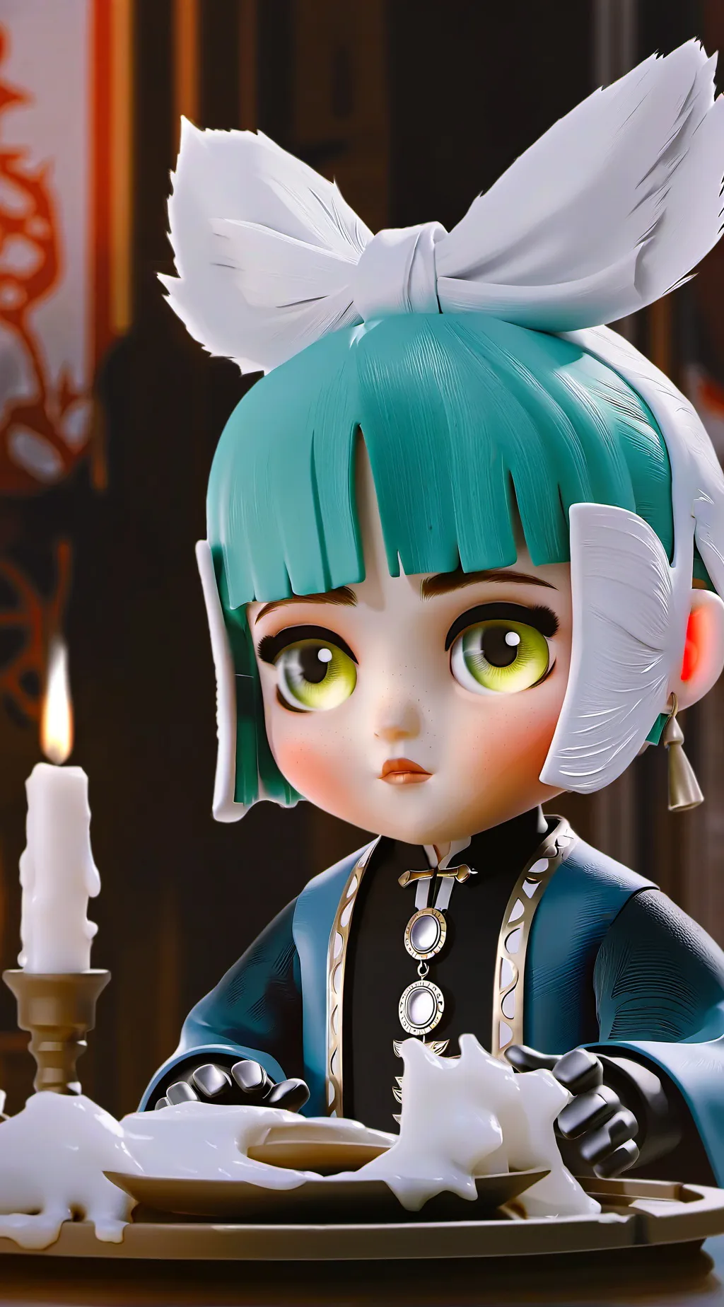 ai character: Creeper girl vore background