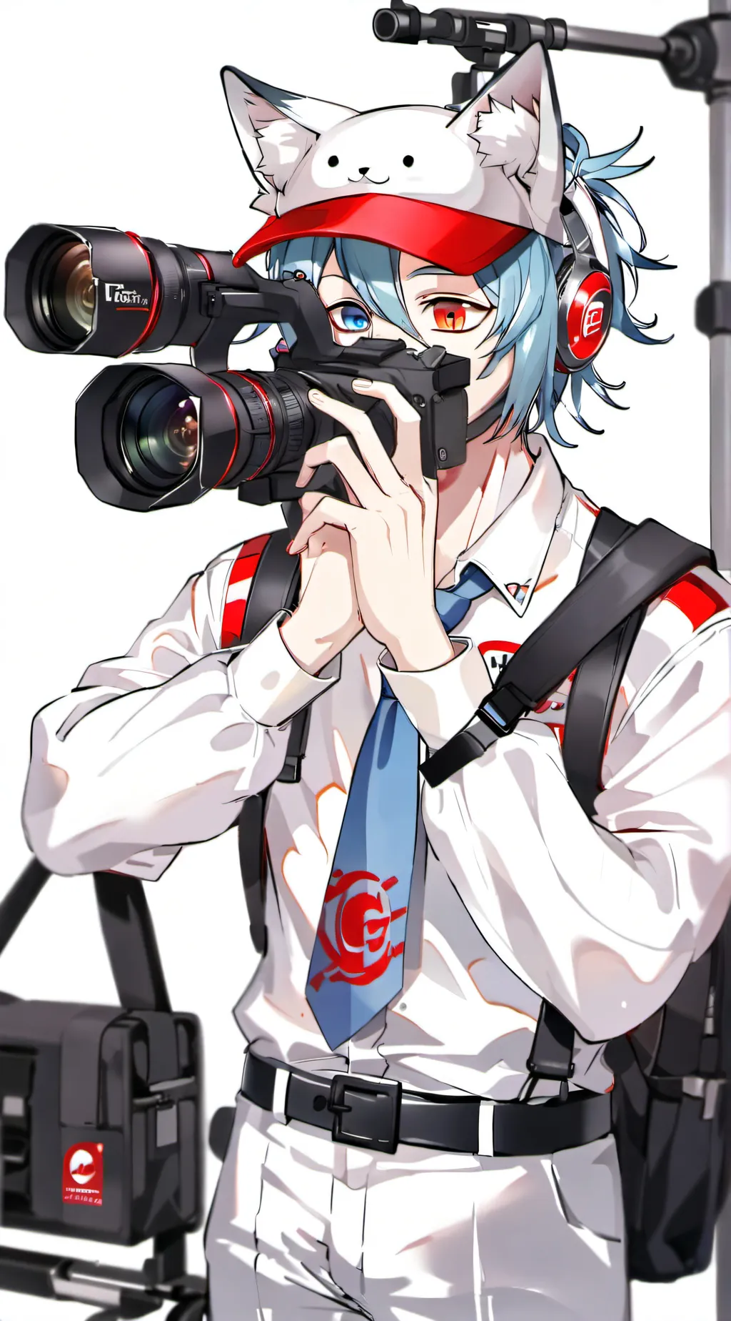 ai character: Titan Cameraman background