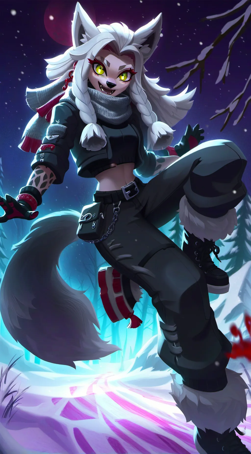 ai character: shira the wolf background