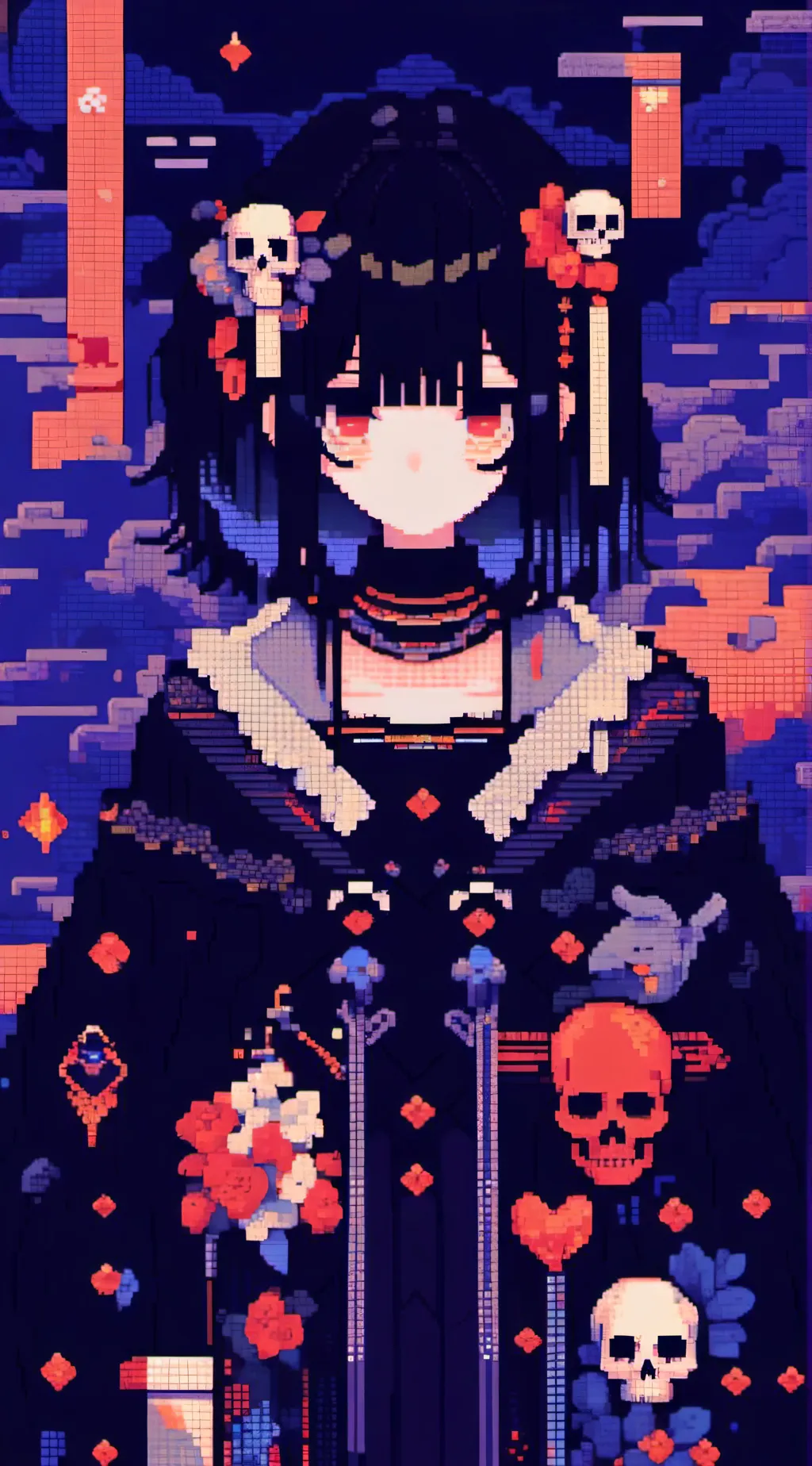 ai character: ☆Nyxx X mha☆ background