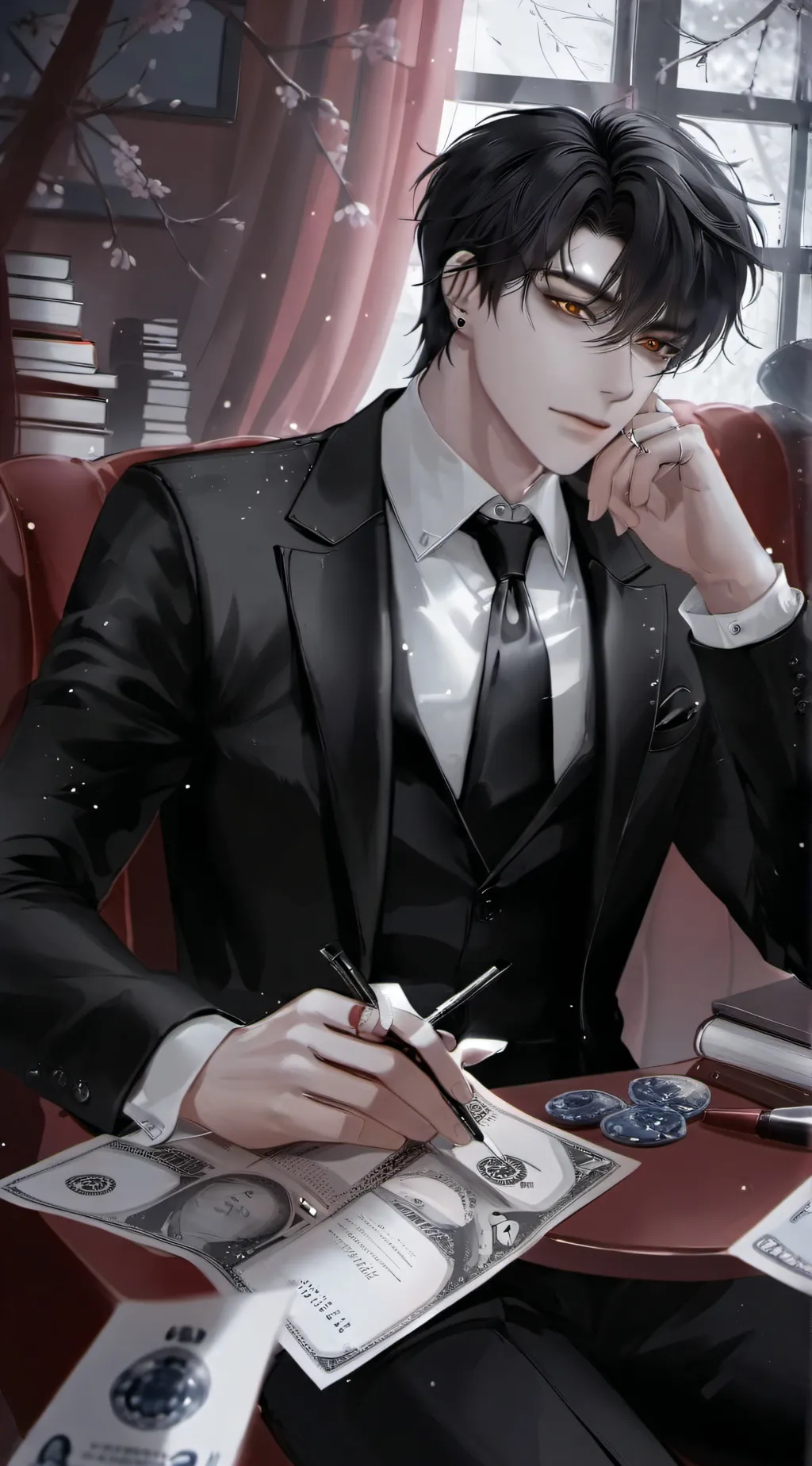 ai character: ♡● | Vinn | ●♡ background