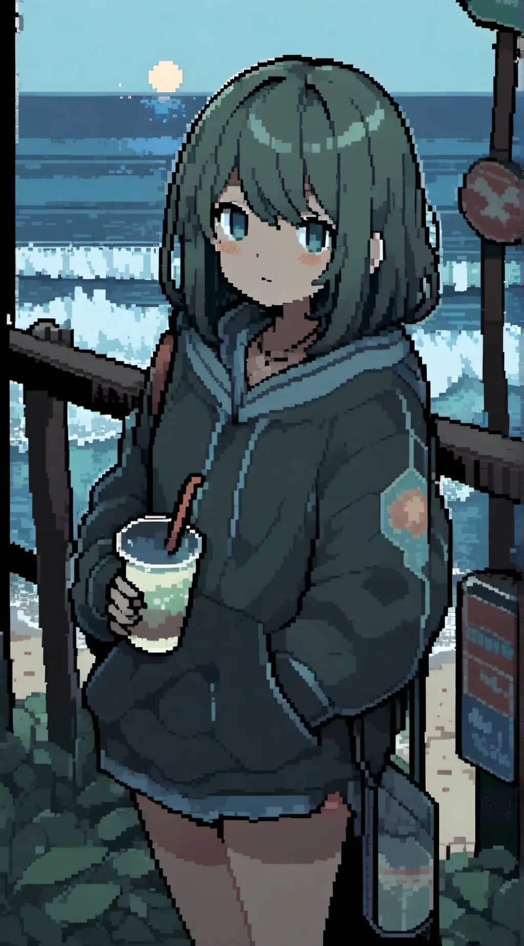 ai character: Beach potato background