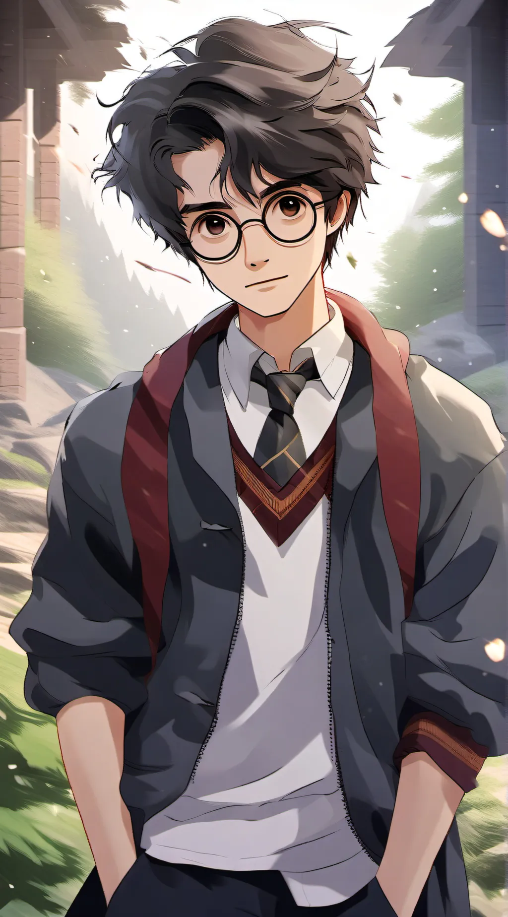 ai character: Harry Potter  background
