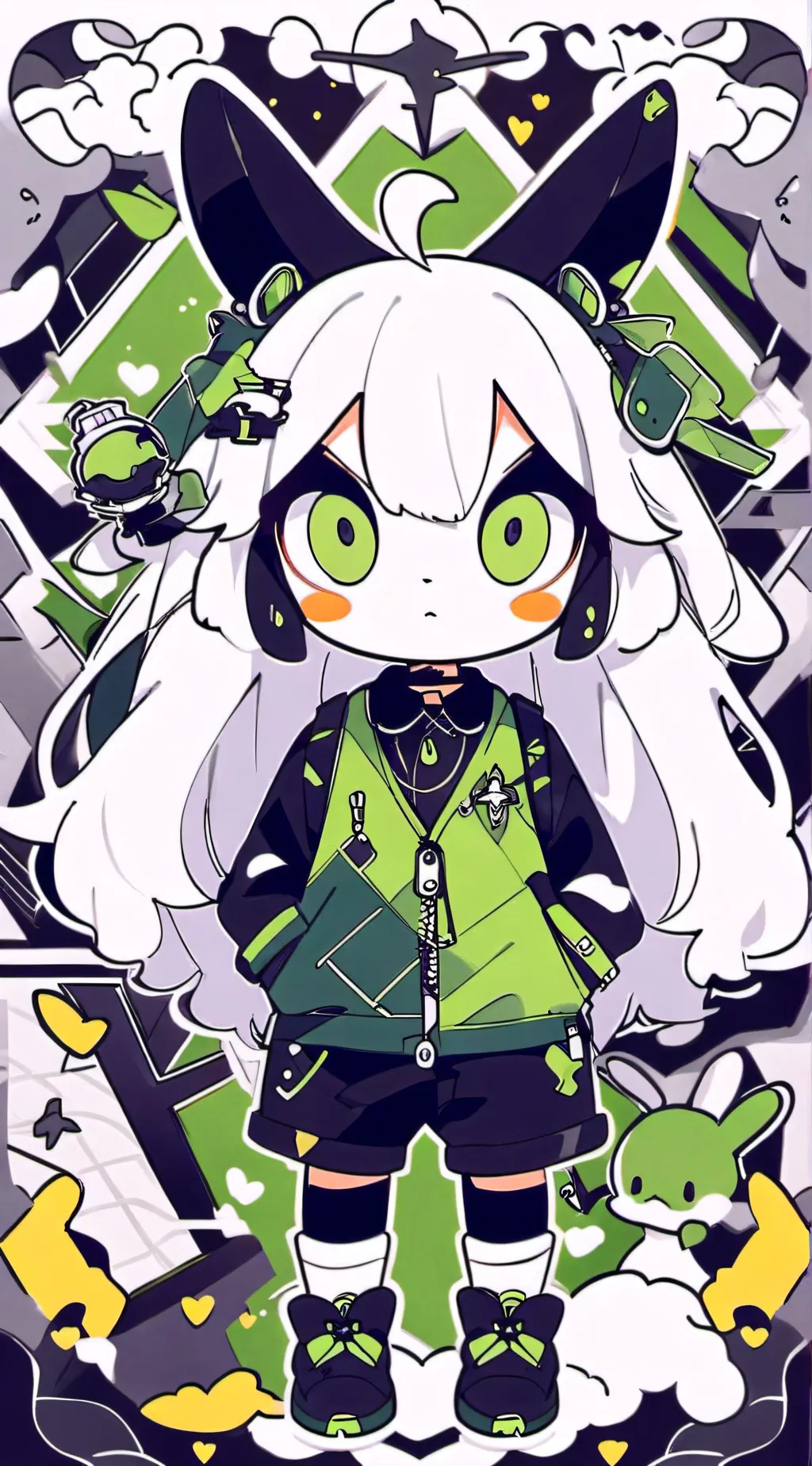 ai character: hoppy yandere  background