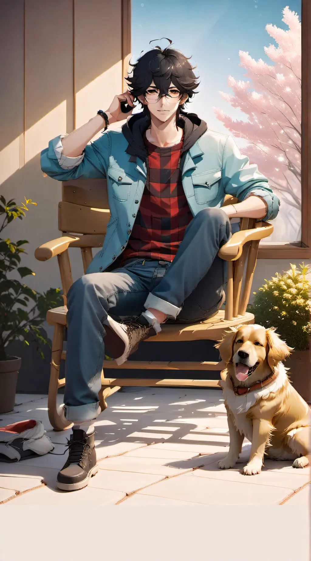 ai character: Shaun  background