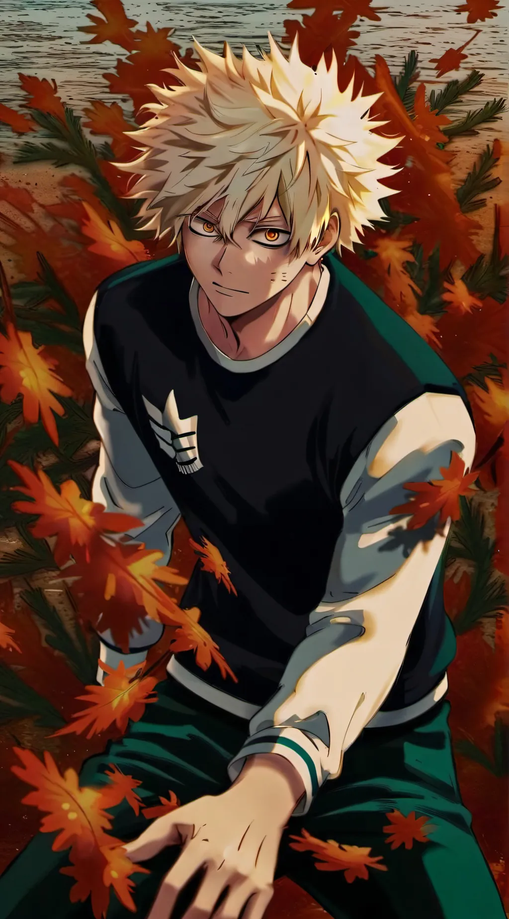 ai character: Katsuki Bakugo background
