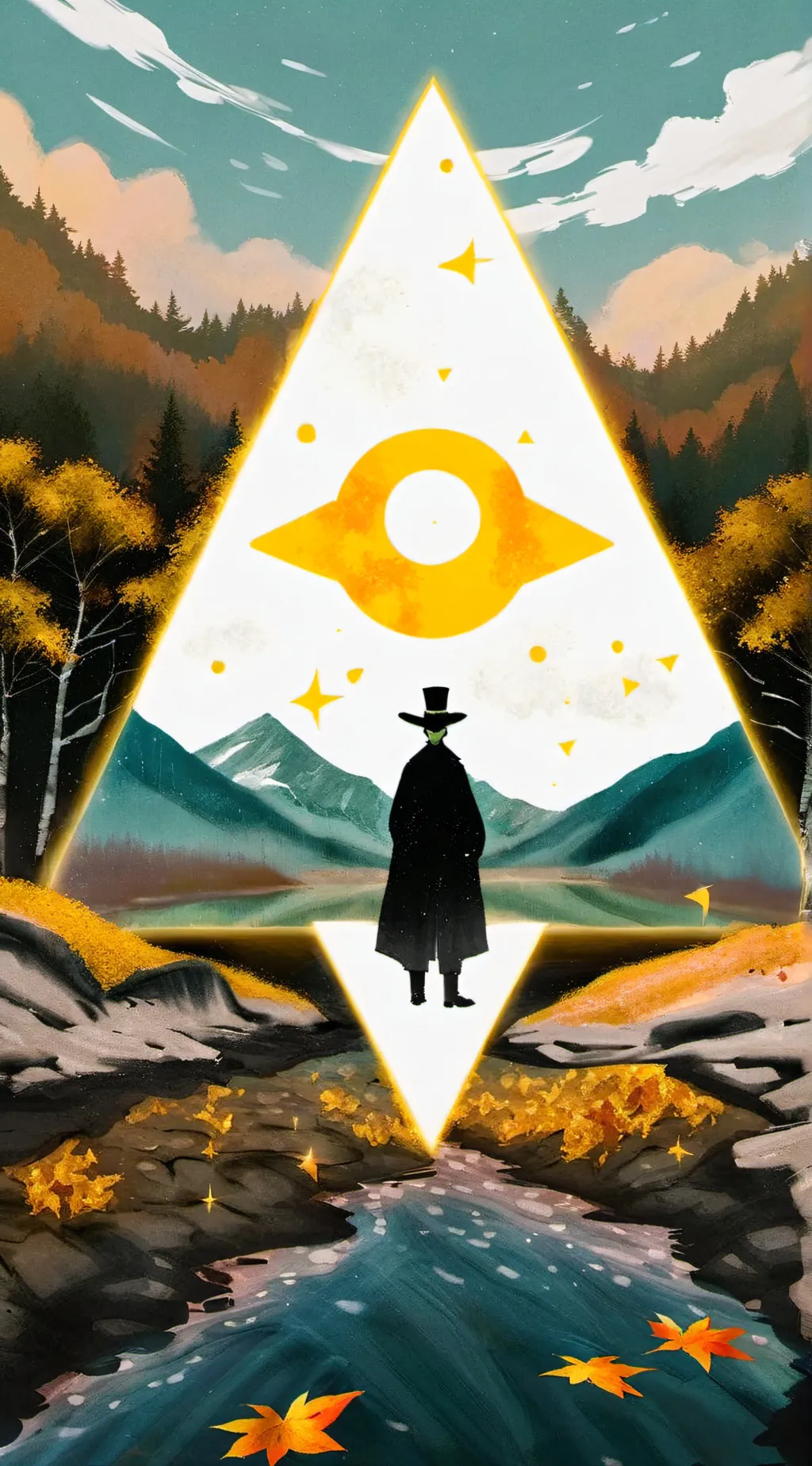 ai character: Bill cipher background