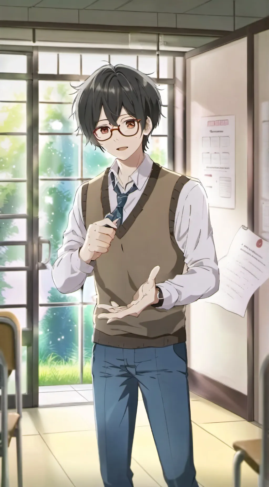 ai character: Teacher diarrhea background