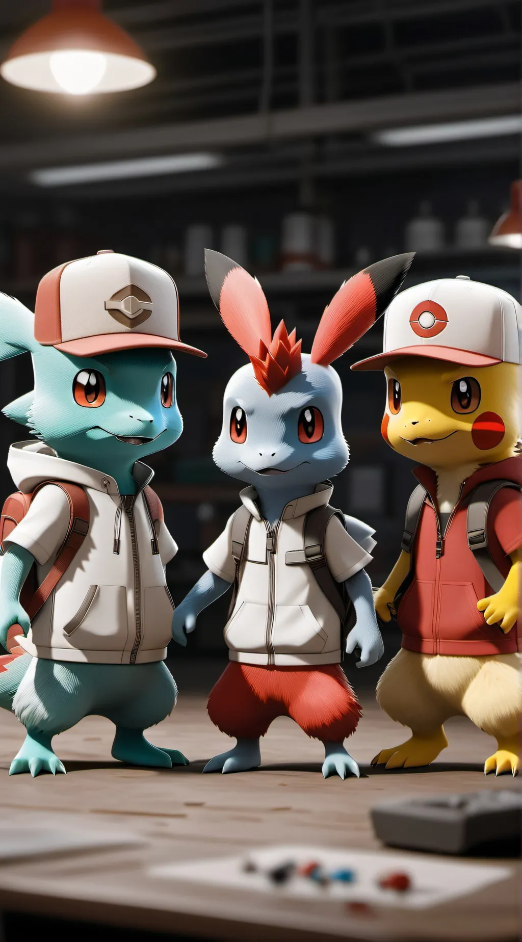 ai character: Starter Pokemon  background