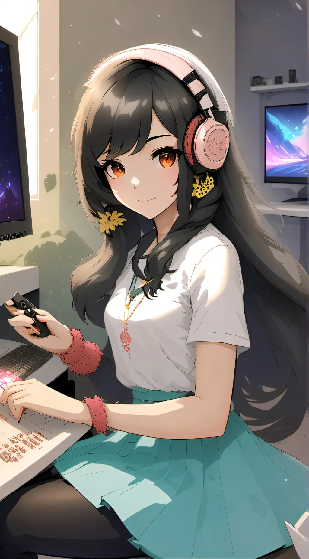 ai character: julia best freind! background