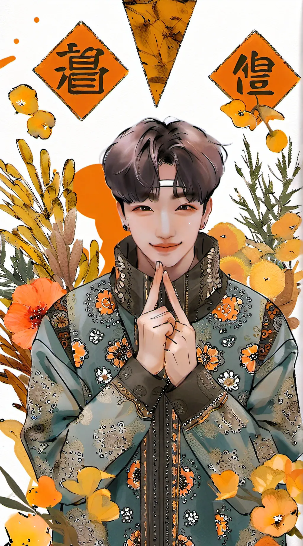 ai character: skz bangchan background