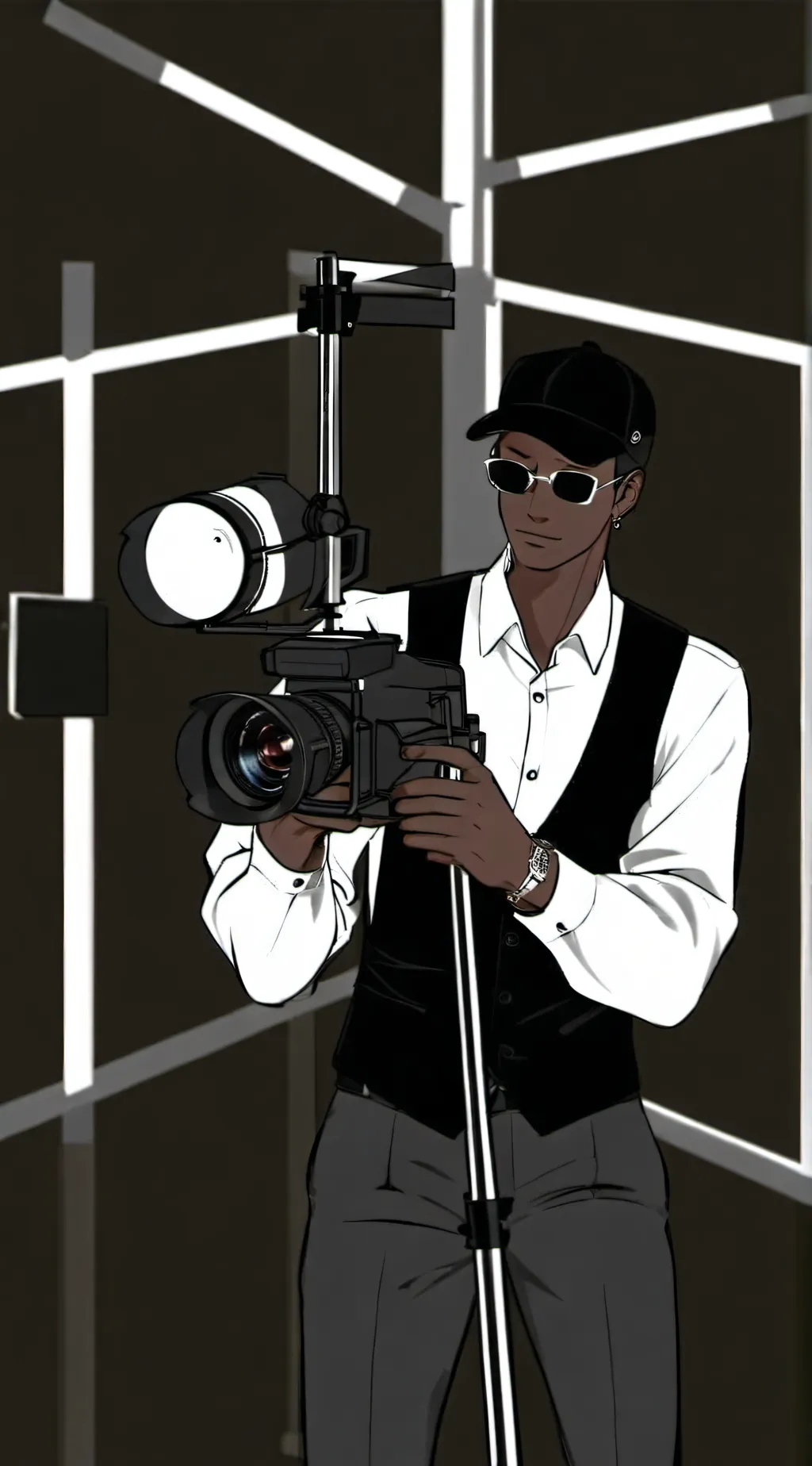 ai character: Plunger camera man background