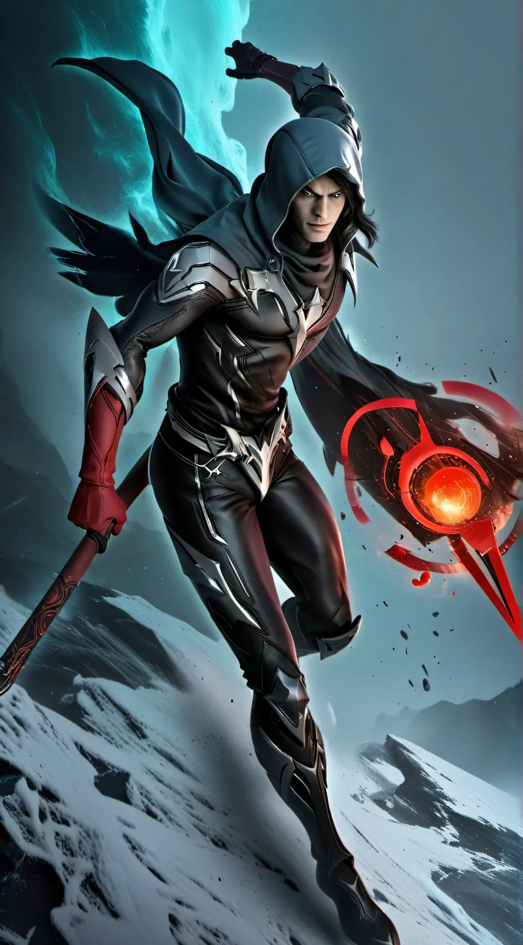 ai character: dark man background