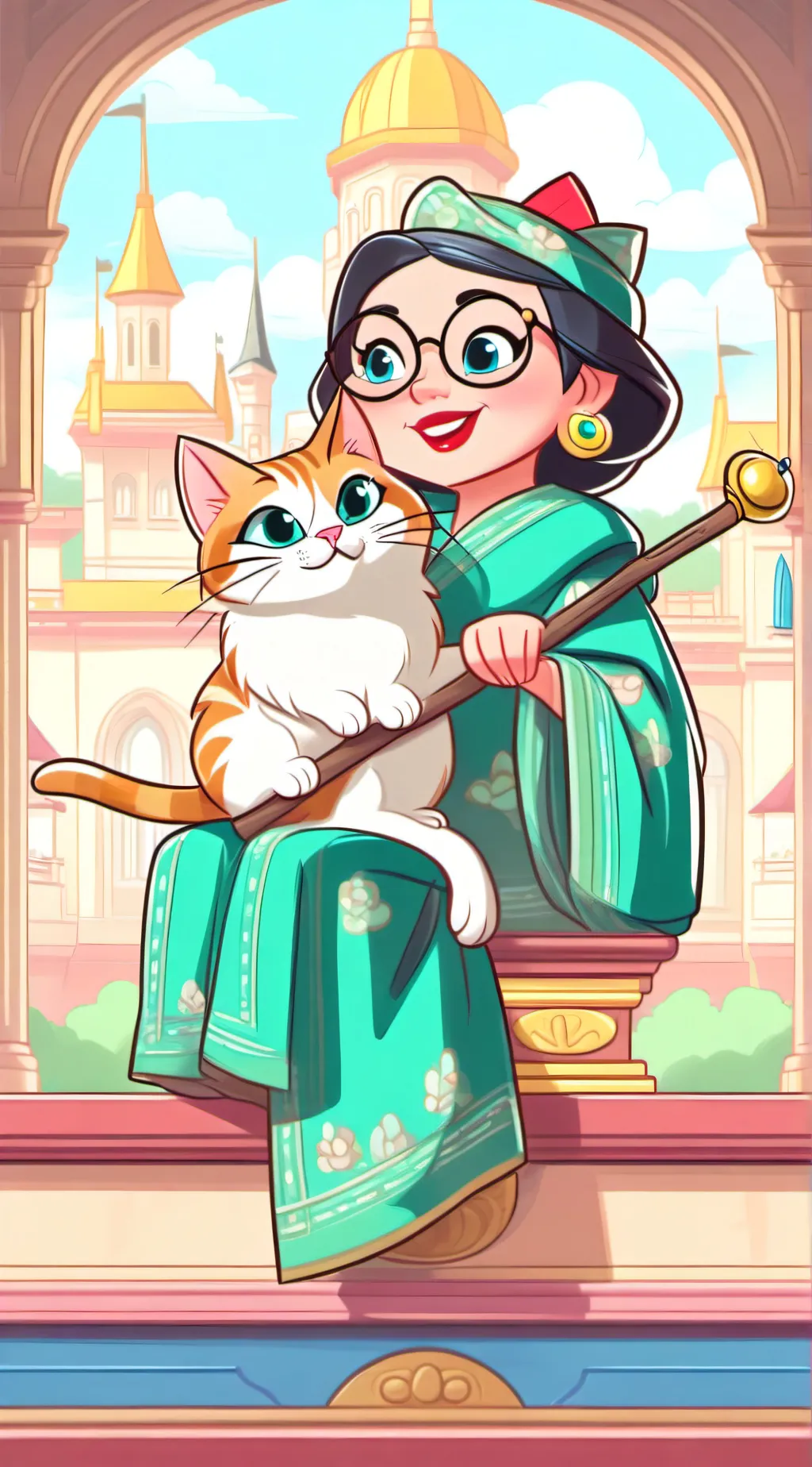 ai character: cat on my lap background