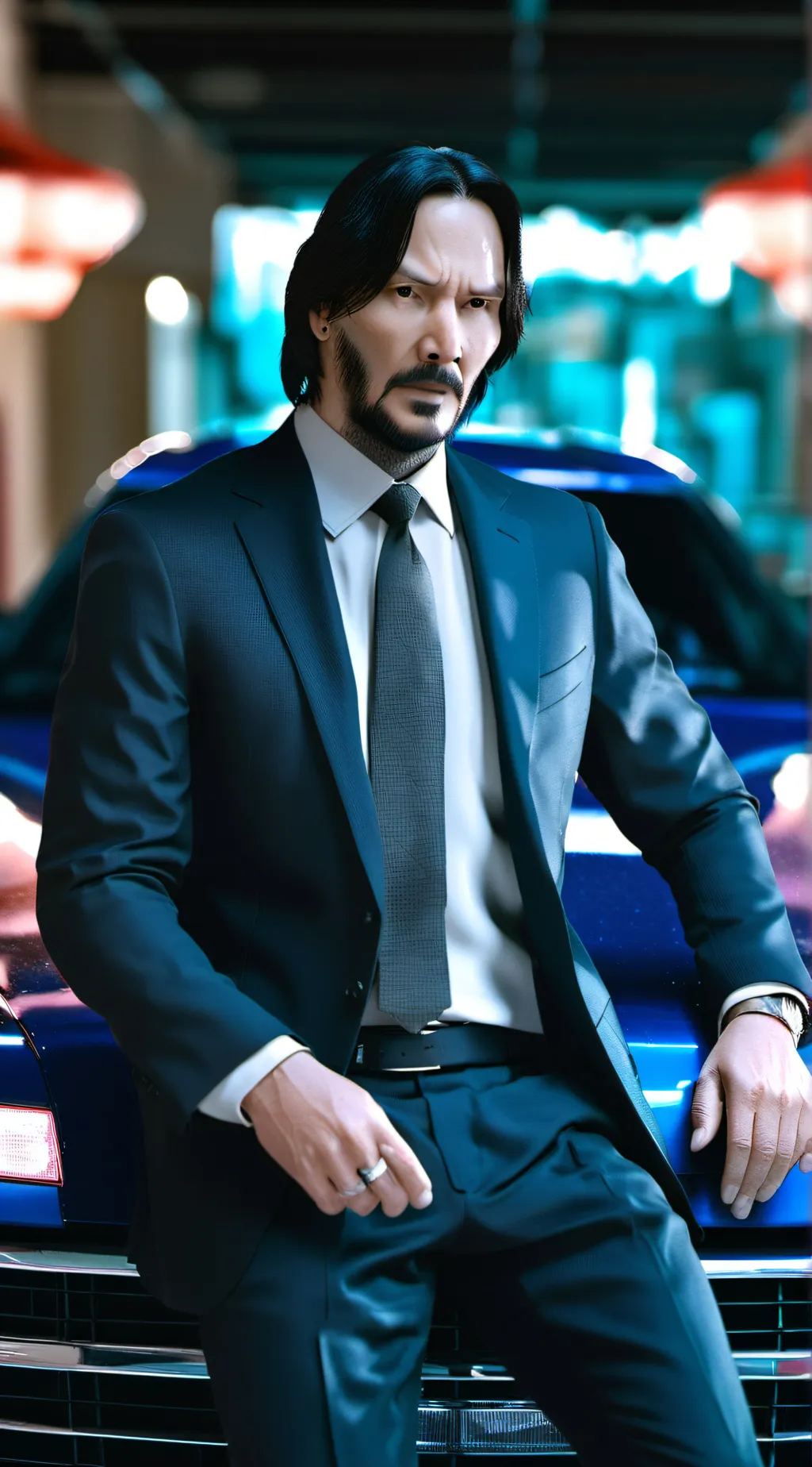 ai character: John wick 2m background