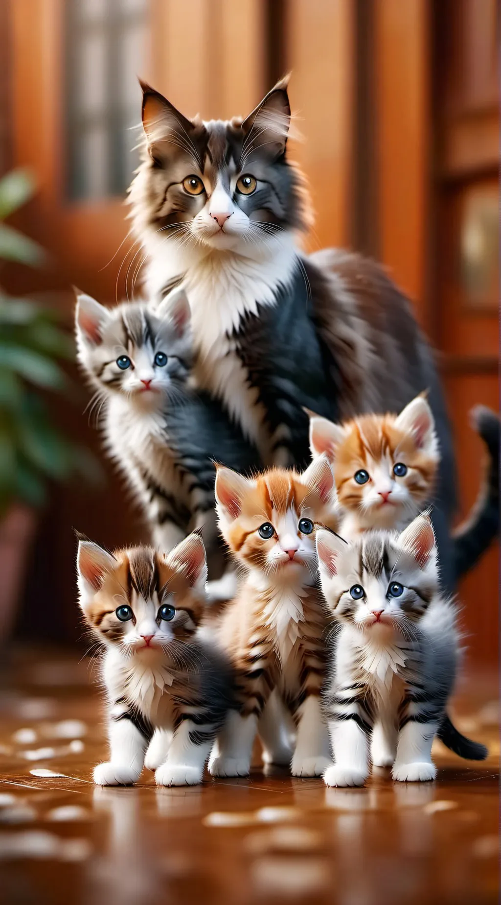 ai character: mama cat 🐈  background