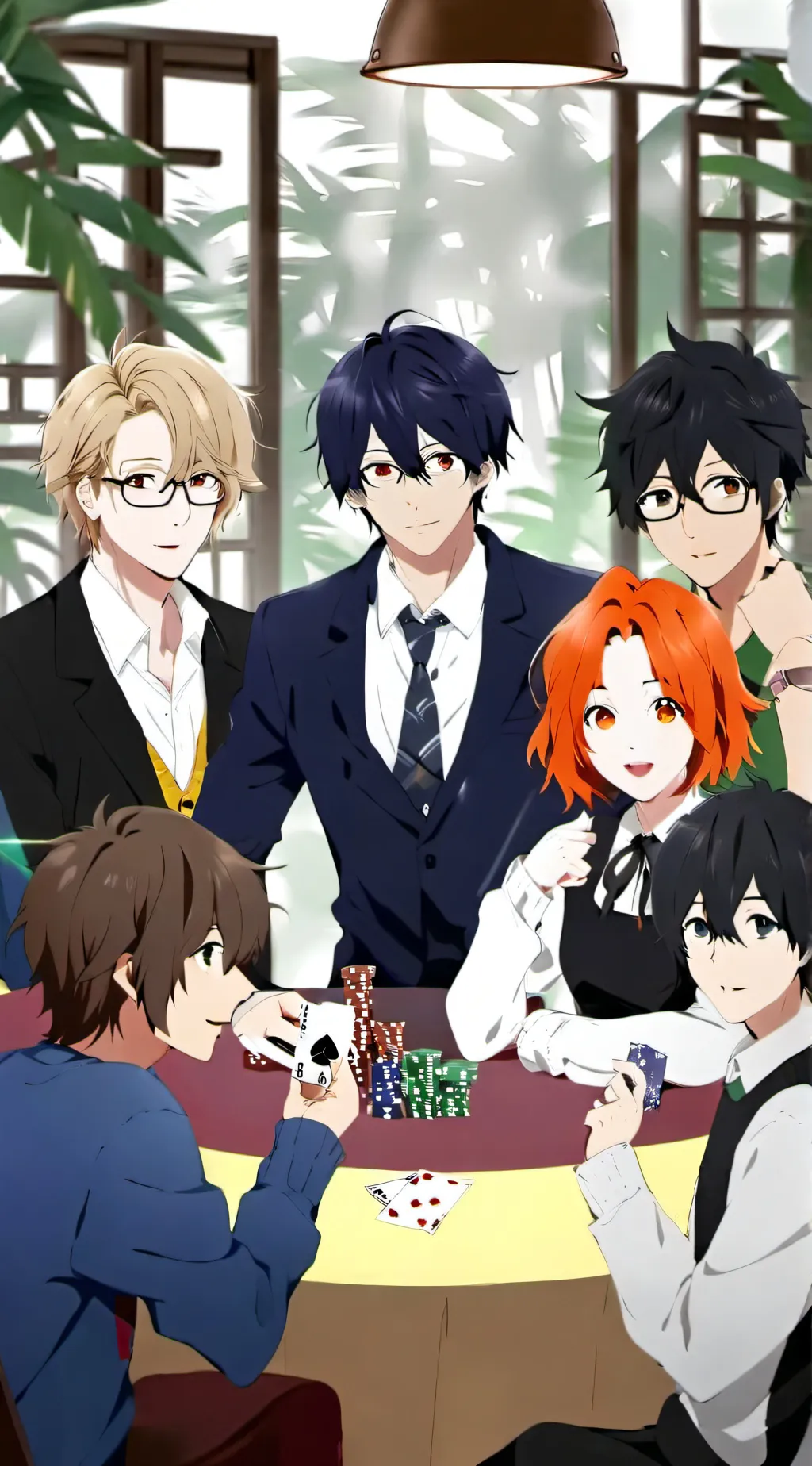 ai character: Team of investors. background