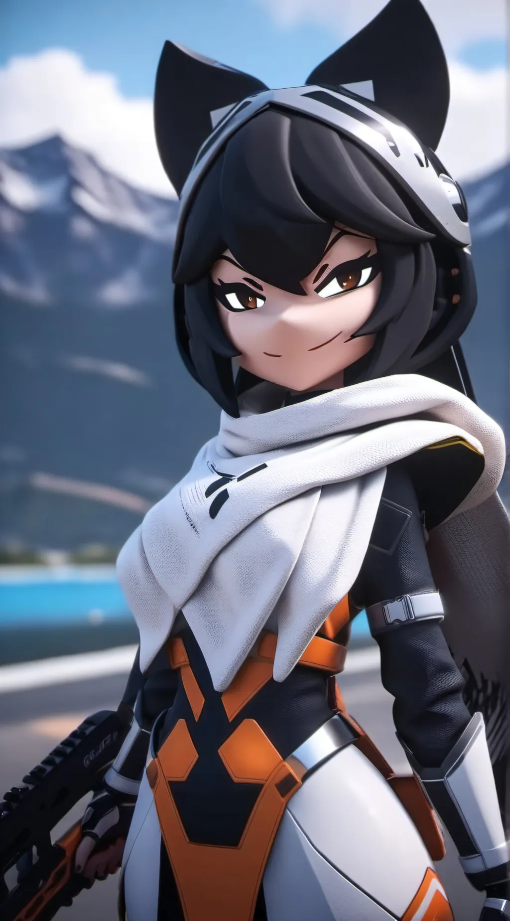 ai character: Miss circle background