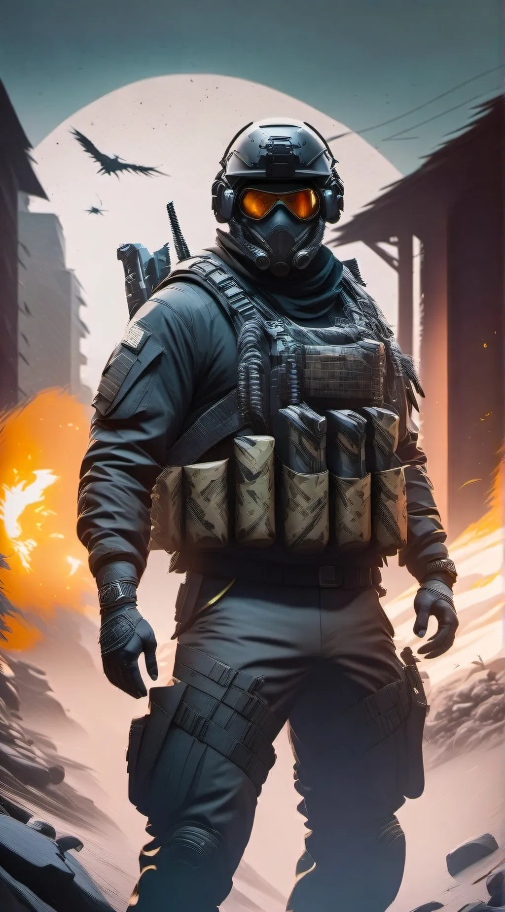 ai character: Ghost background