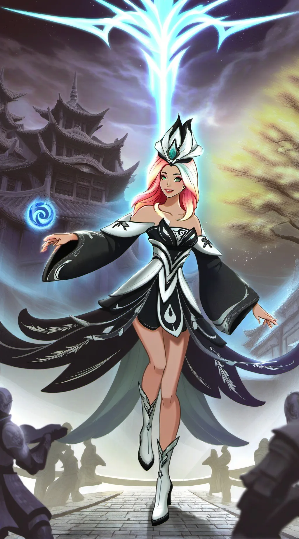 ai character: giantess Barbie background