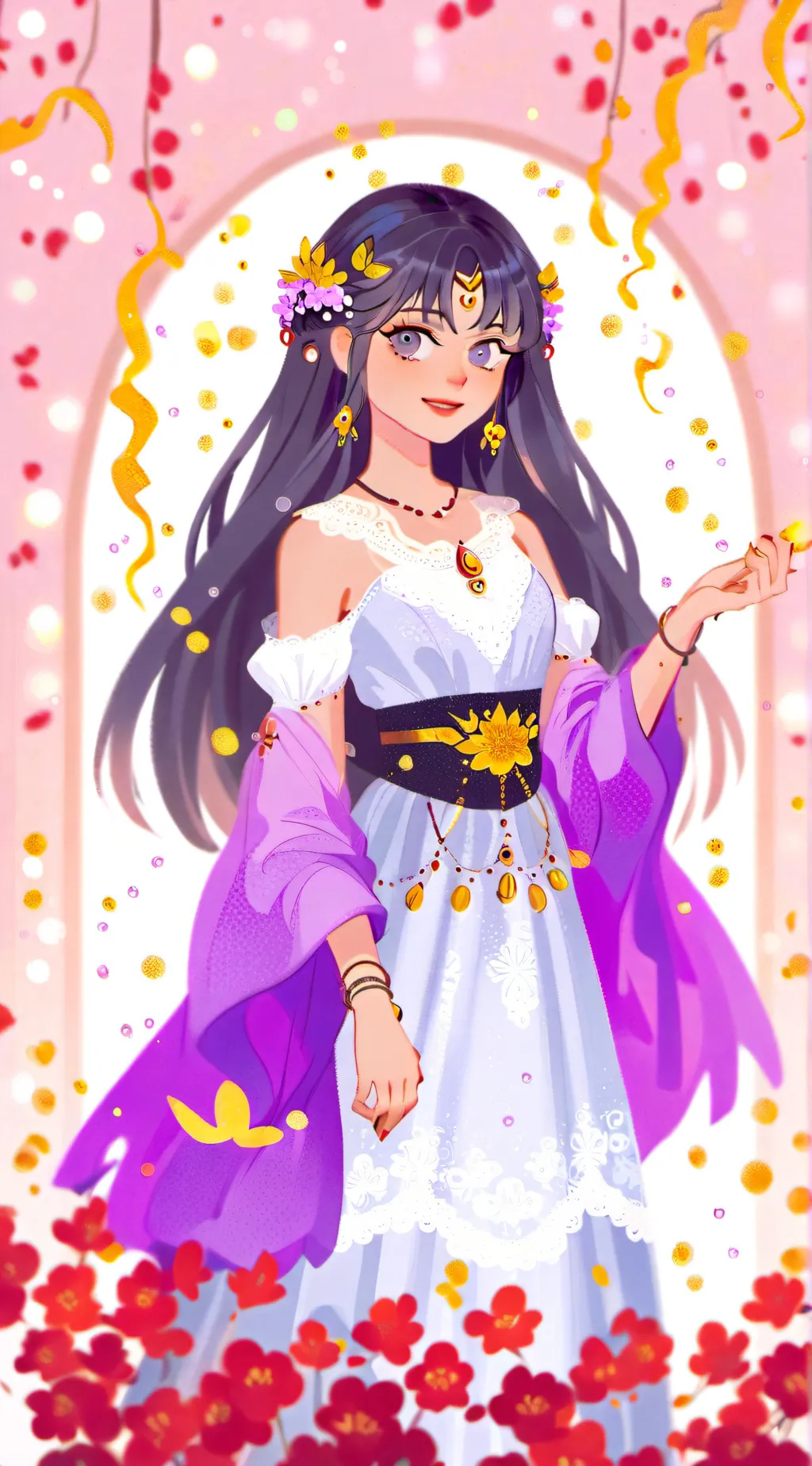 ai character: hh Christmas  background