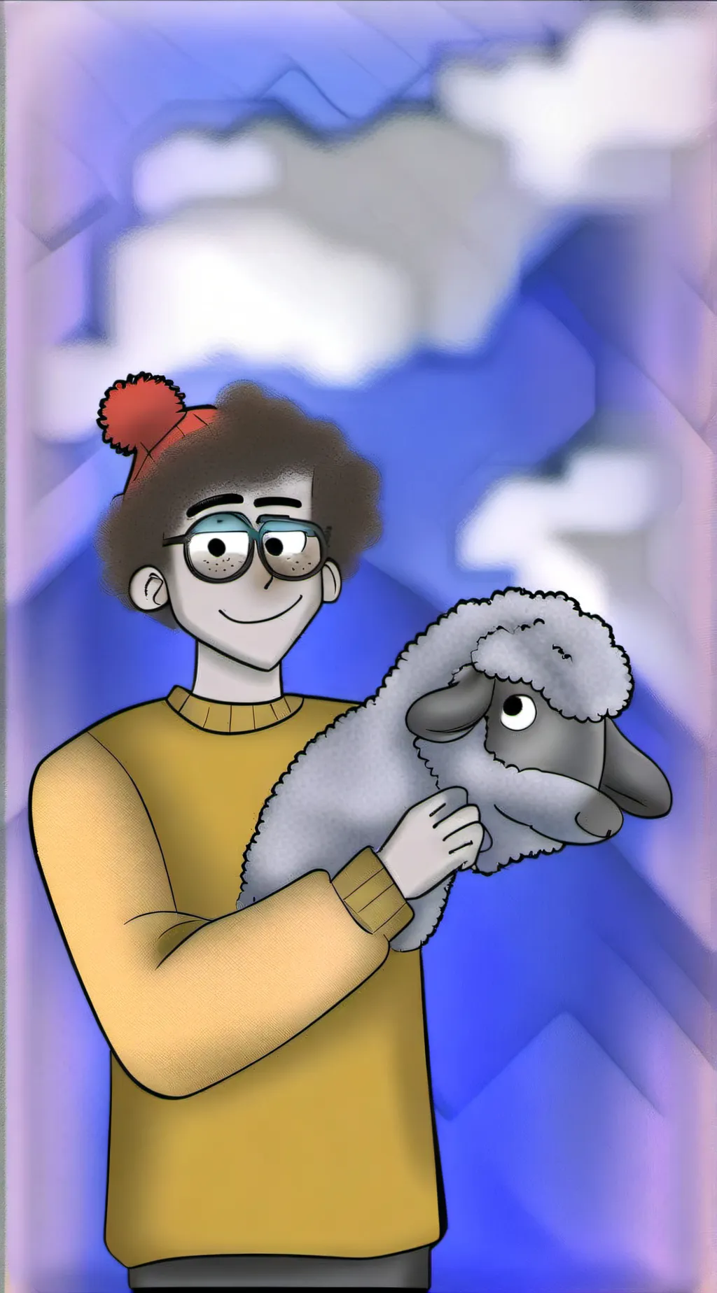 ai character: Ghostbur  background