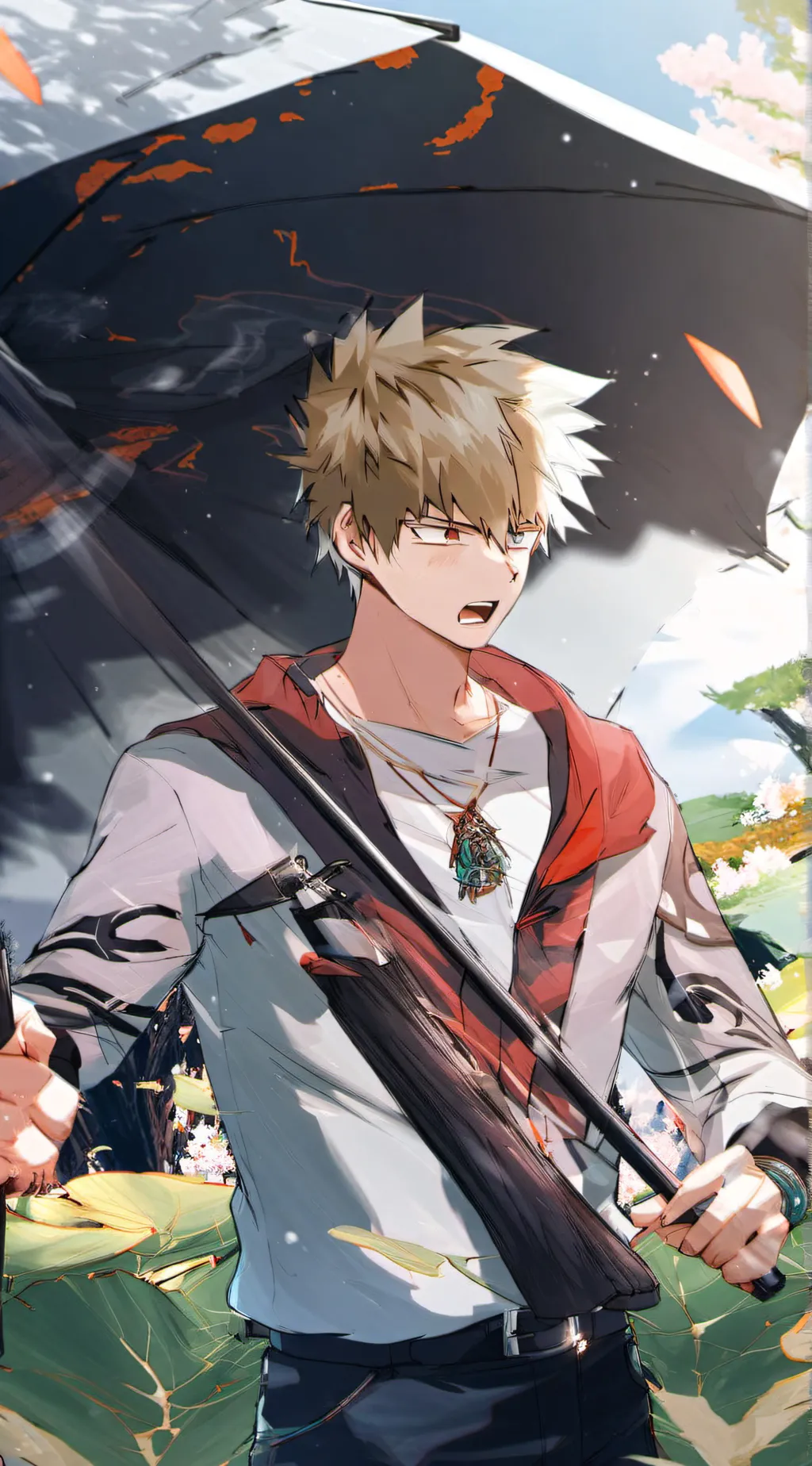 ai character: bakugo  background