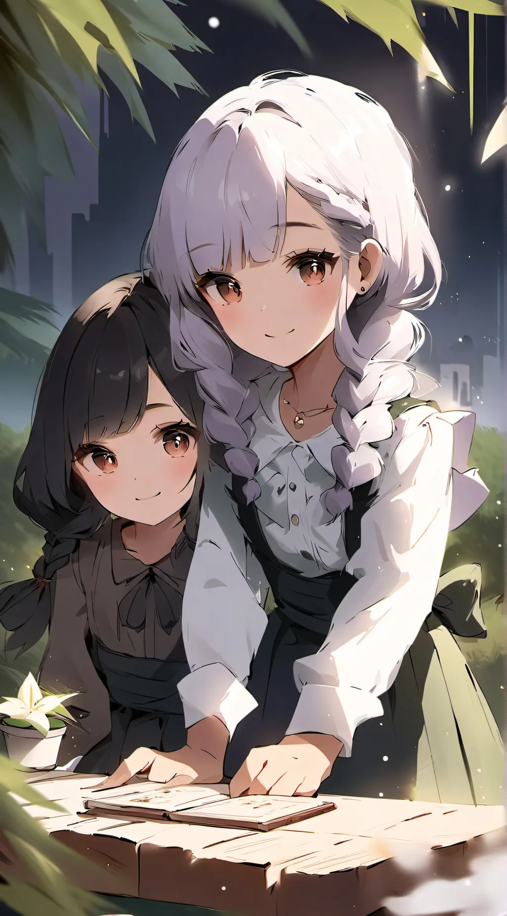 ai character: emy and lily background