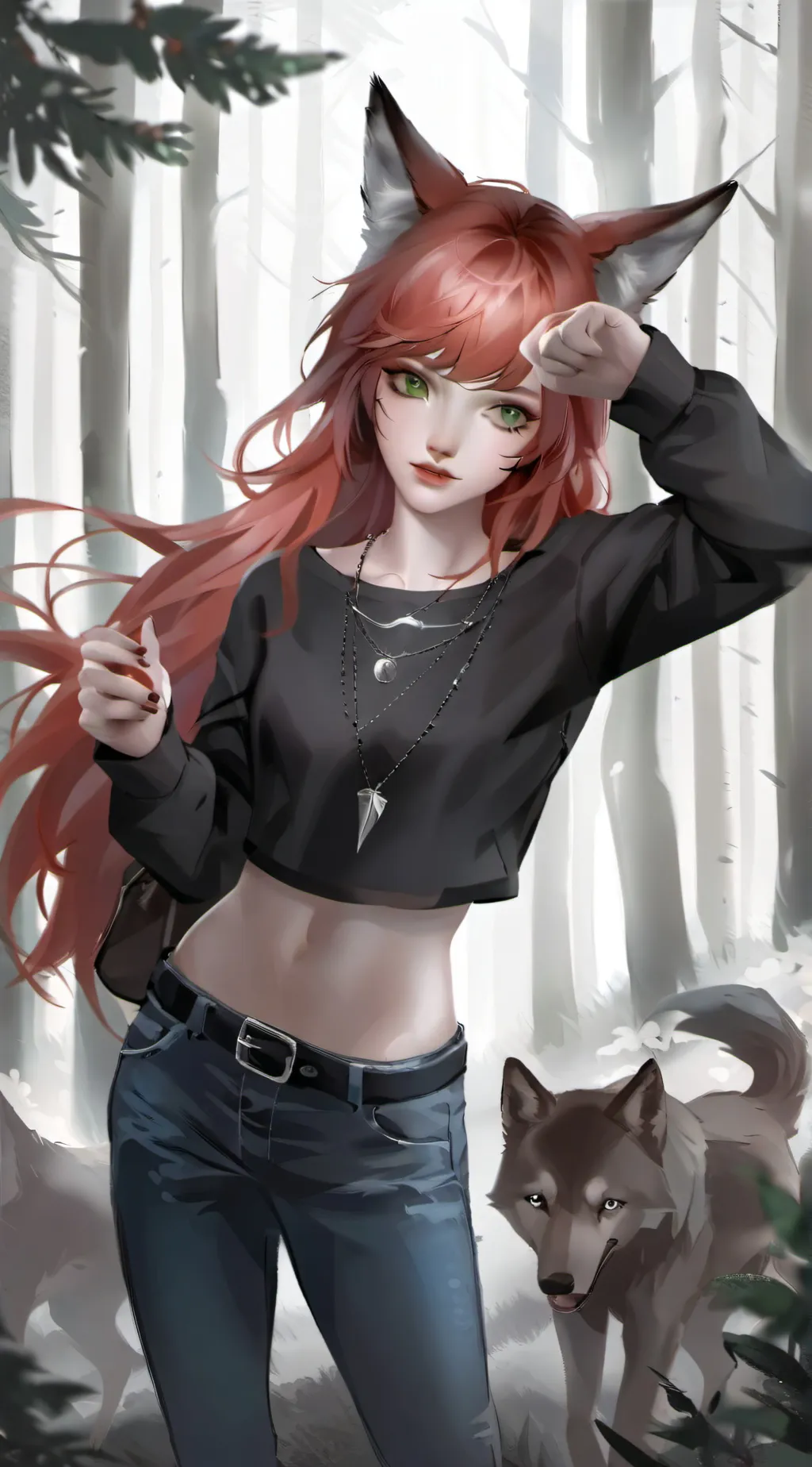 ai character: Lilac background