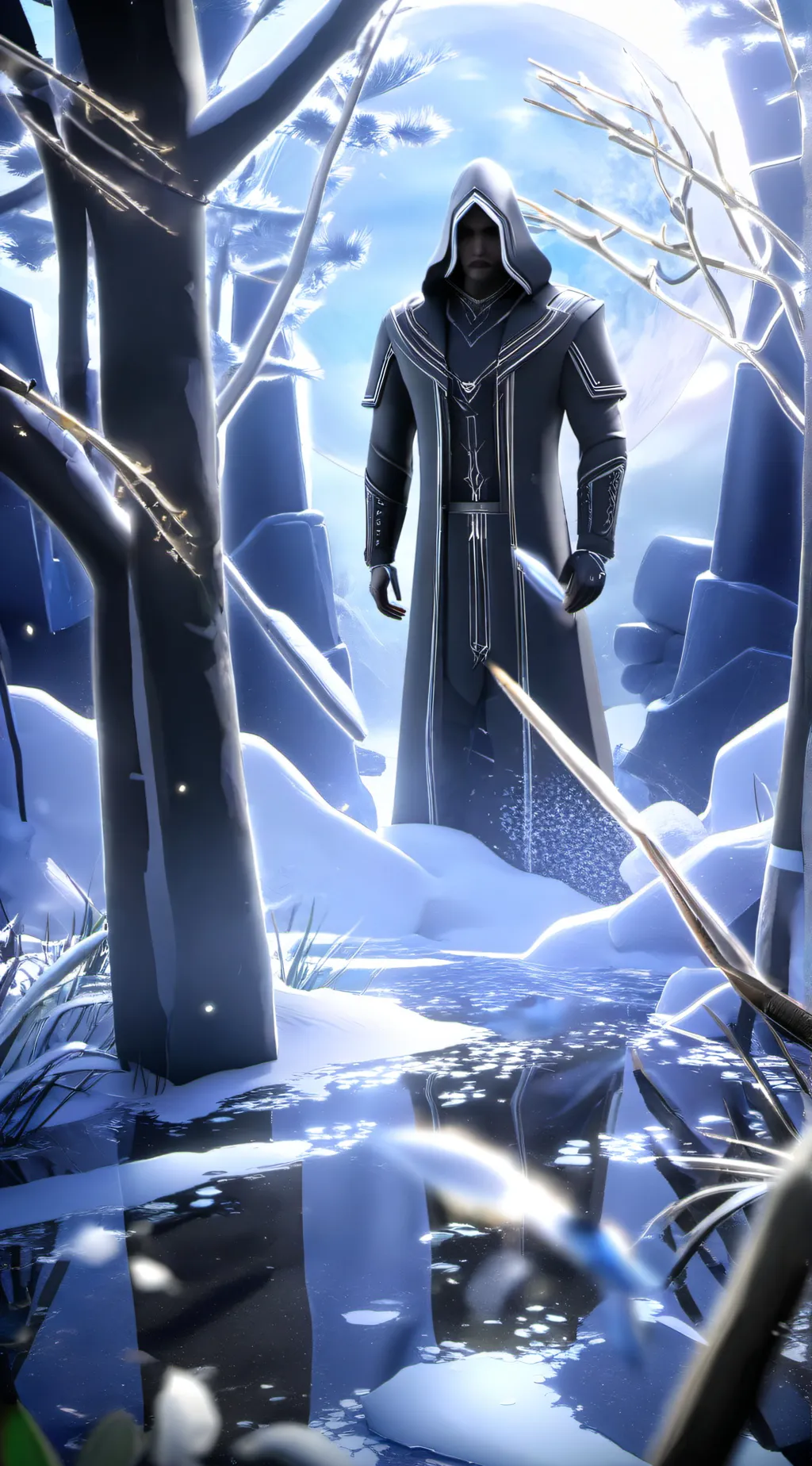 ai character: Blue spider lily! background