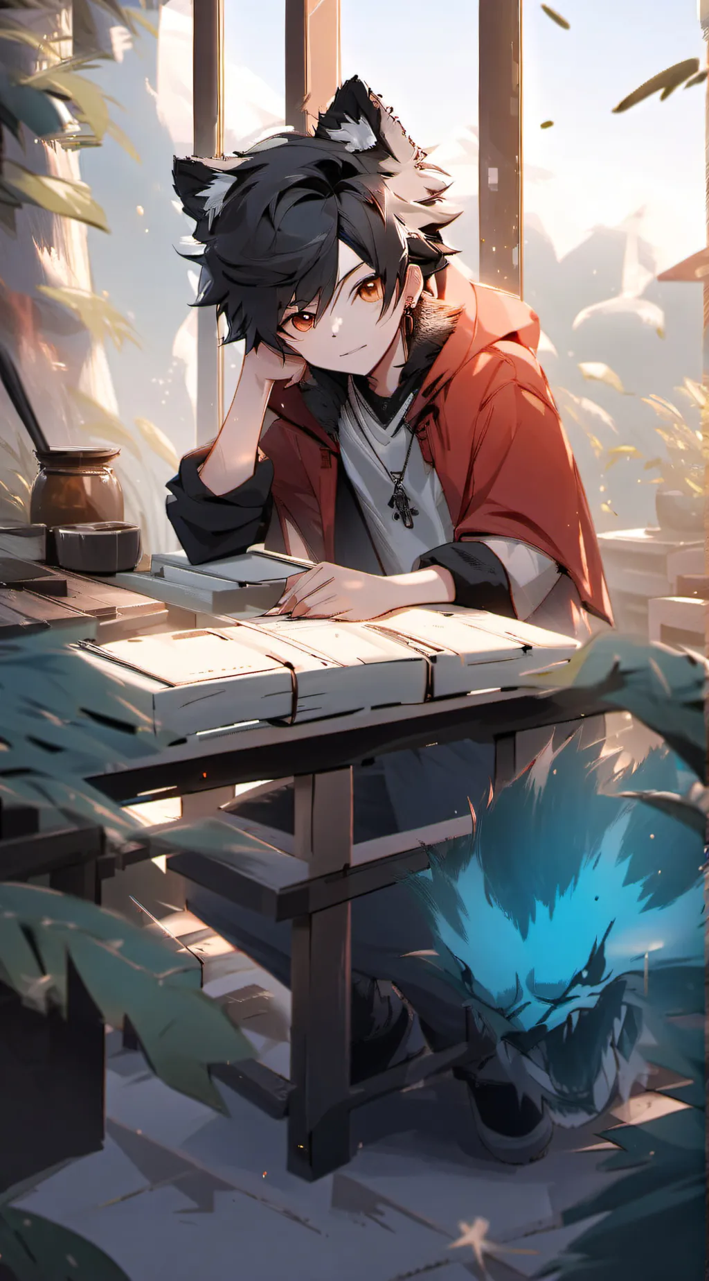 ai character: boyfriend  background