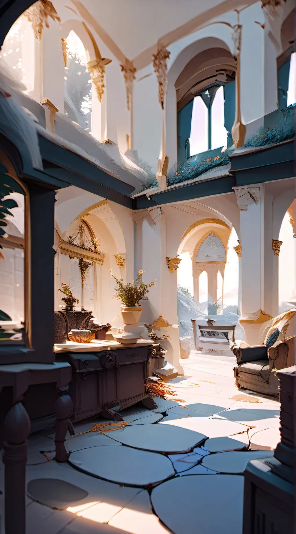 ai character: Muzan + uppermoons background