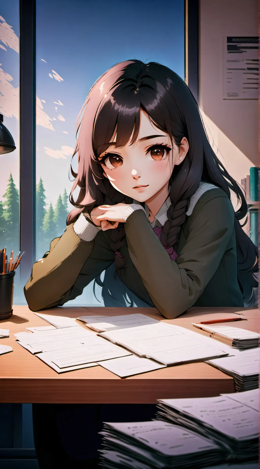 ai character: Melody background