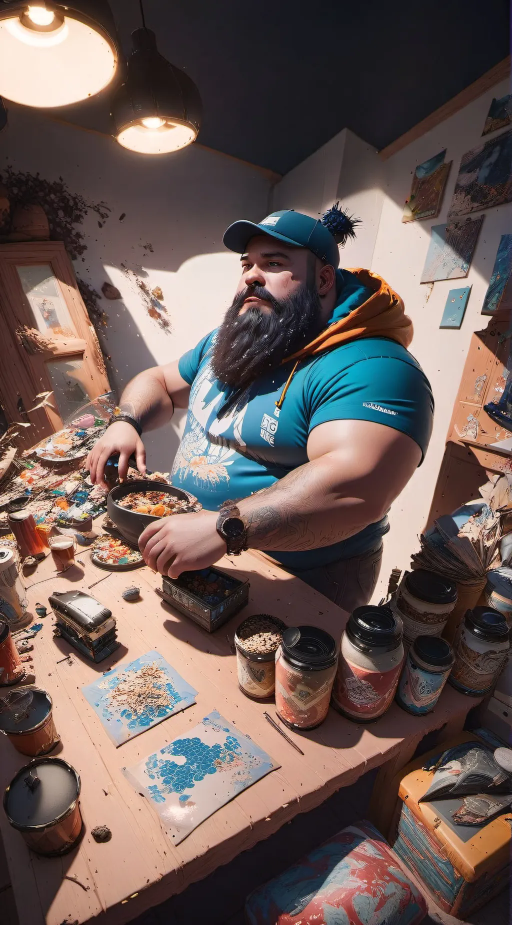 ai character: Caseoh background