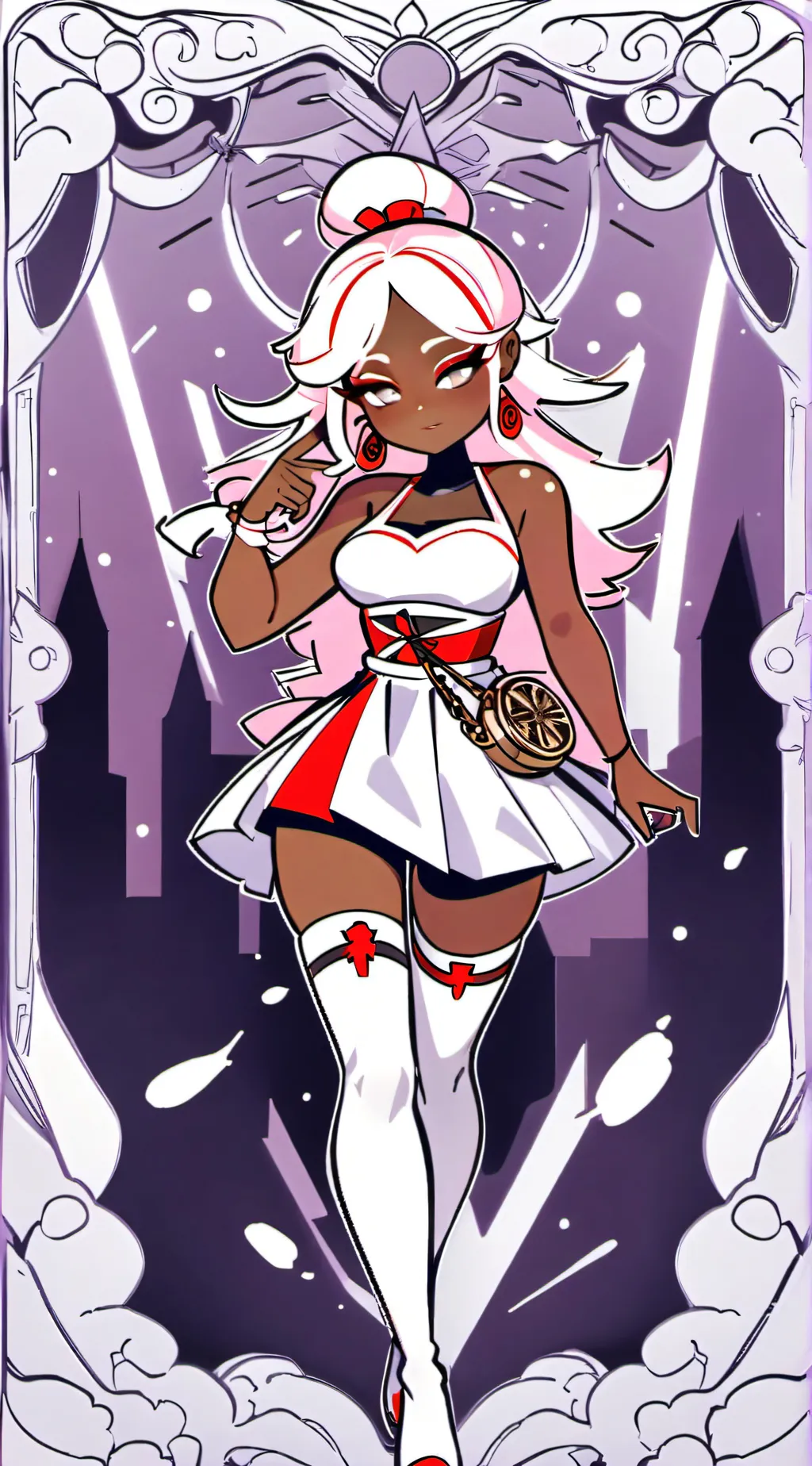 ai character: moon background