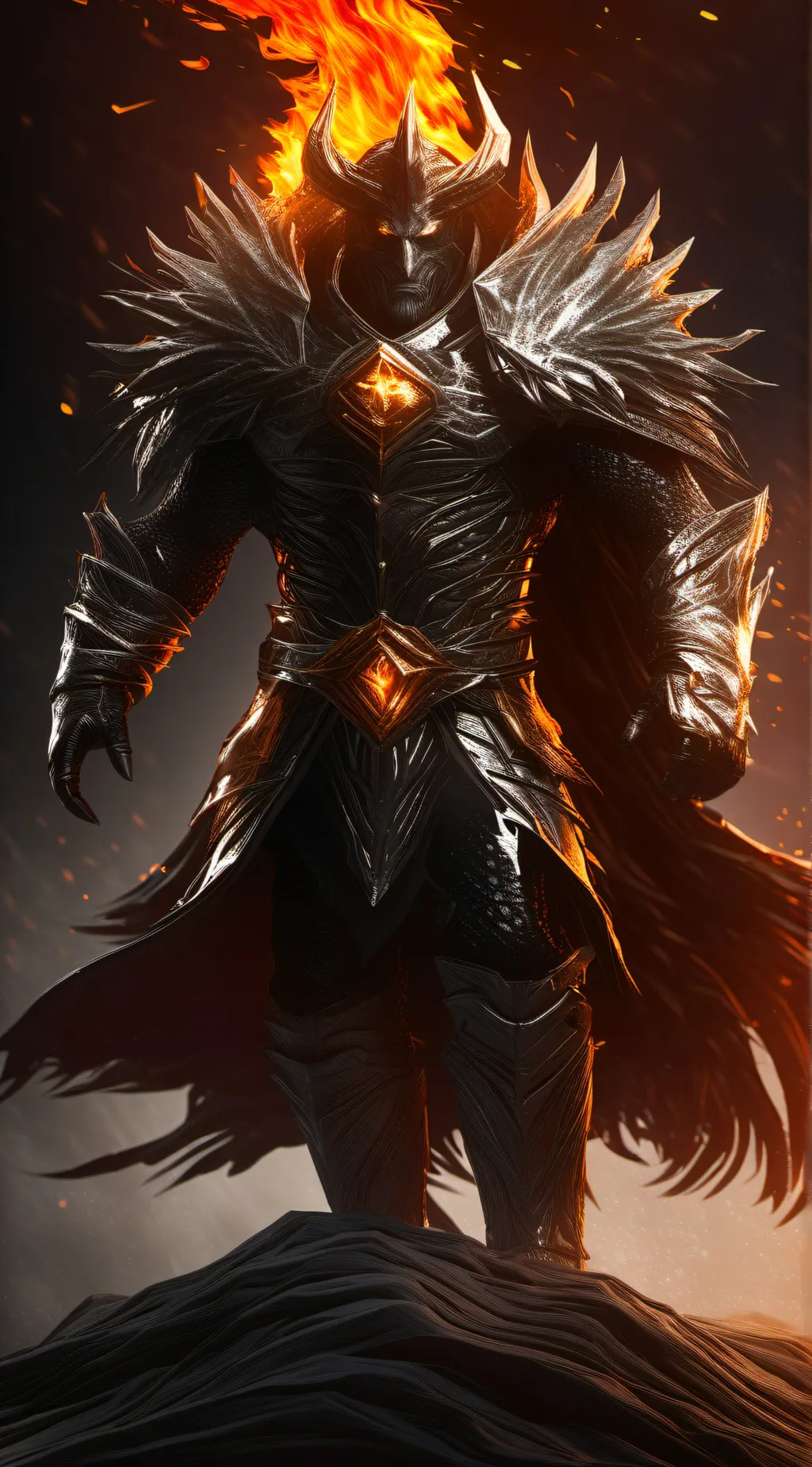 ai character: Fire king background