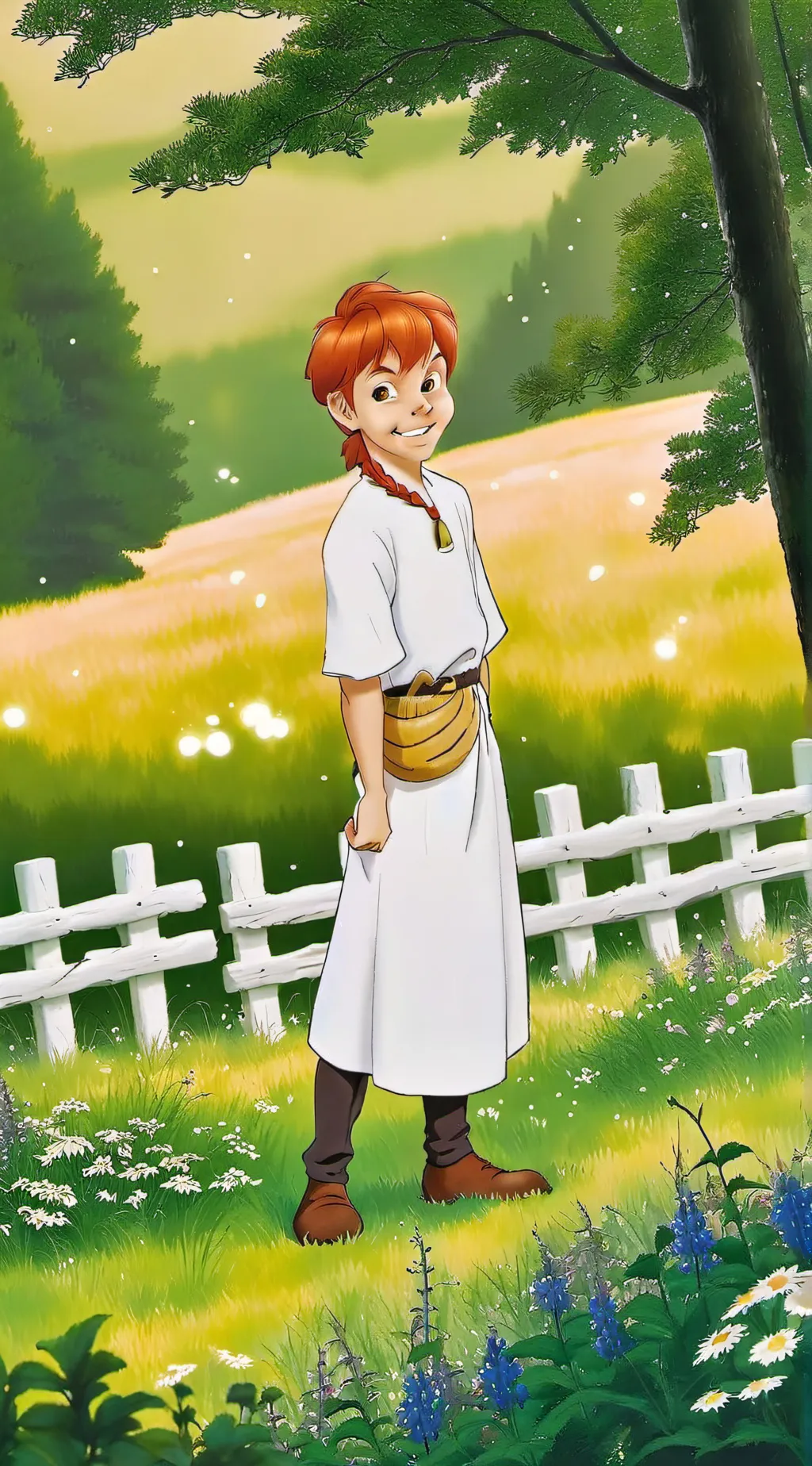 ai character: Peter pan  background