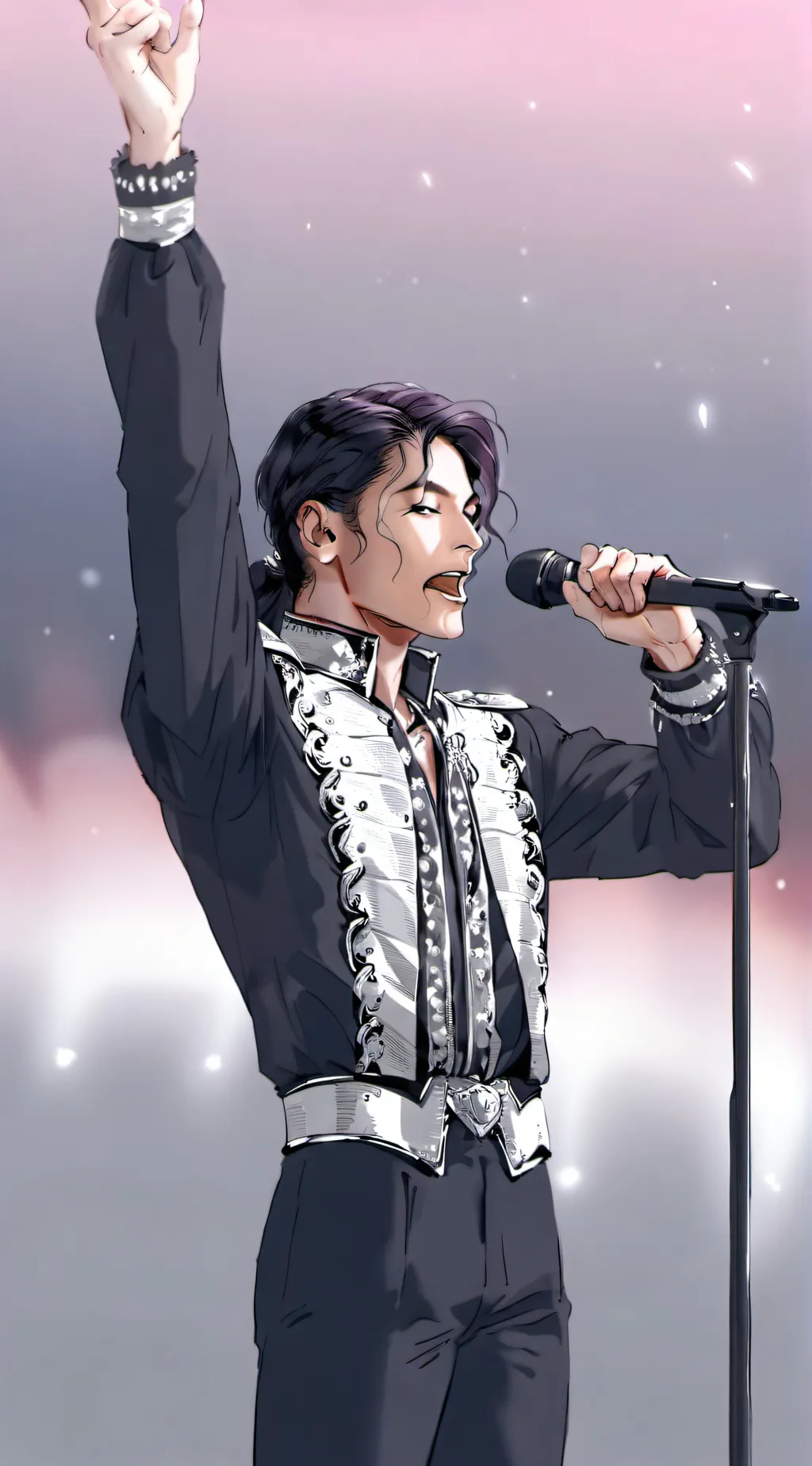 ai character: Michael Jackson  background